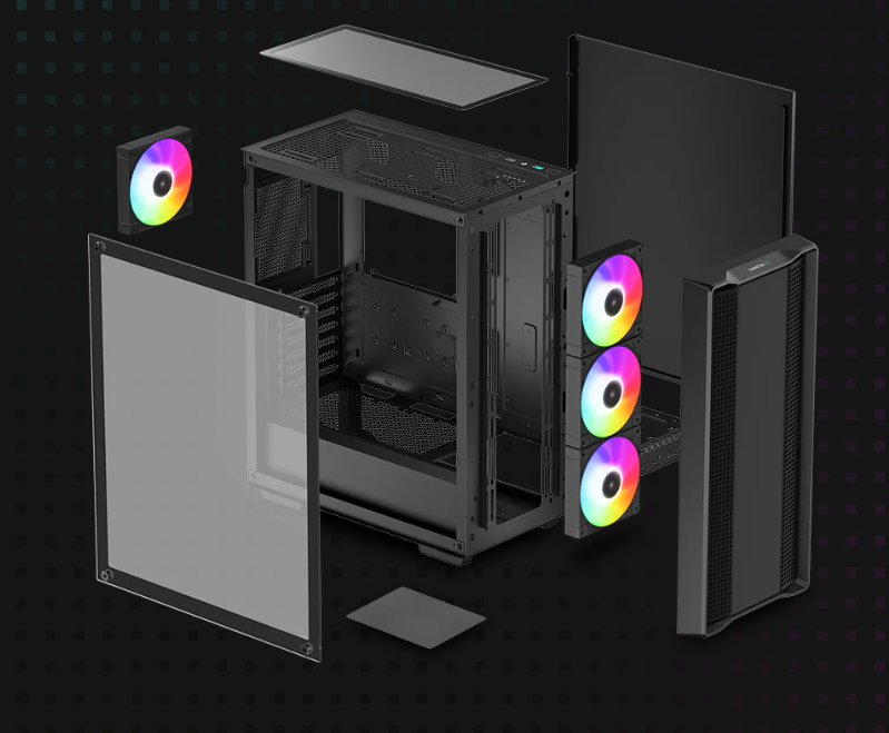 DEEPCOOL CC560-V2 A RGB MidTOWER ATX SİYAH OYUNCU KASASI