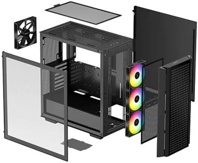 DEEPCOOL CG540 650W 80+ TEMPERED GLASS RGB USB 3.0 ATX MID TOWER KASA