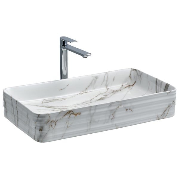LENA E-2106m1 Tezgah Üstü Porselen Lavabo