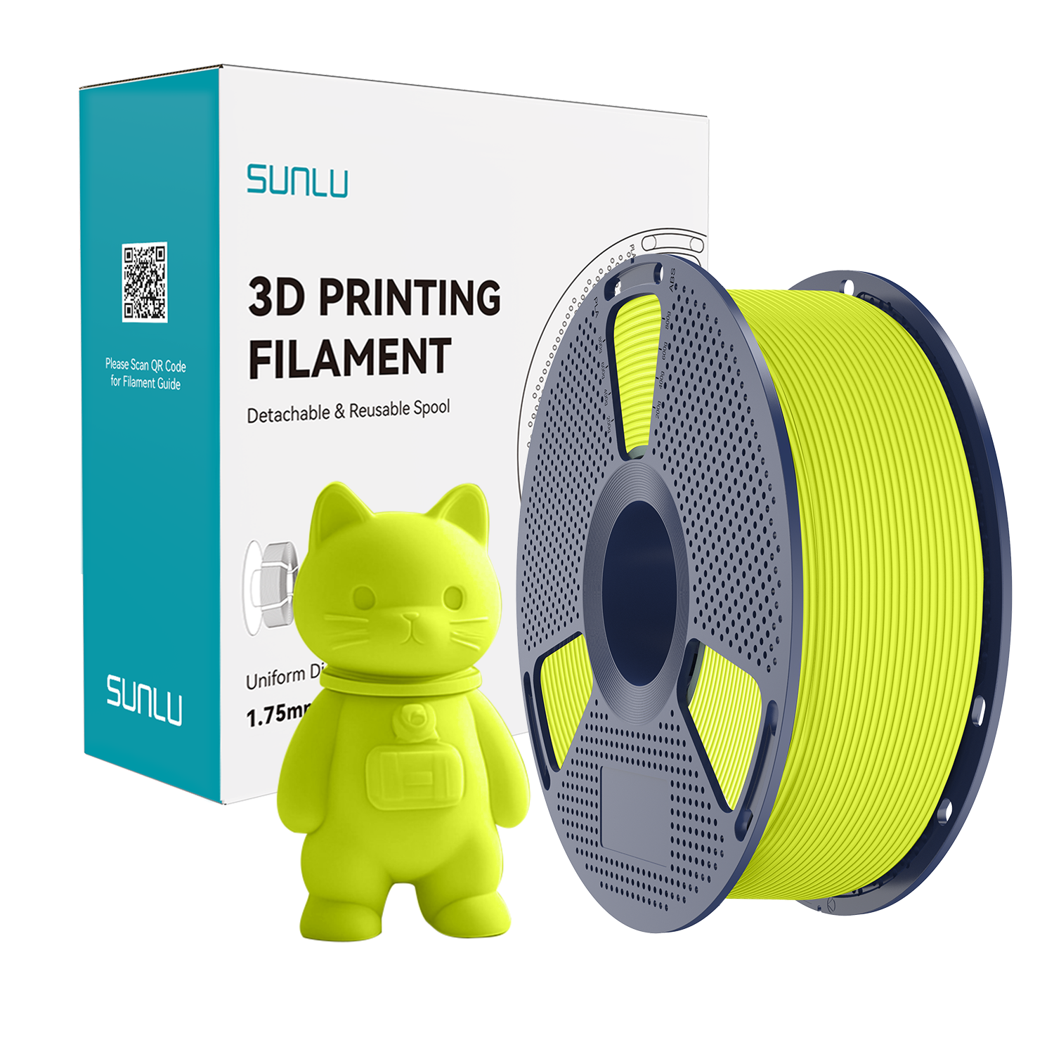 SUNLU Matte PLA Filament Bright Yellow