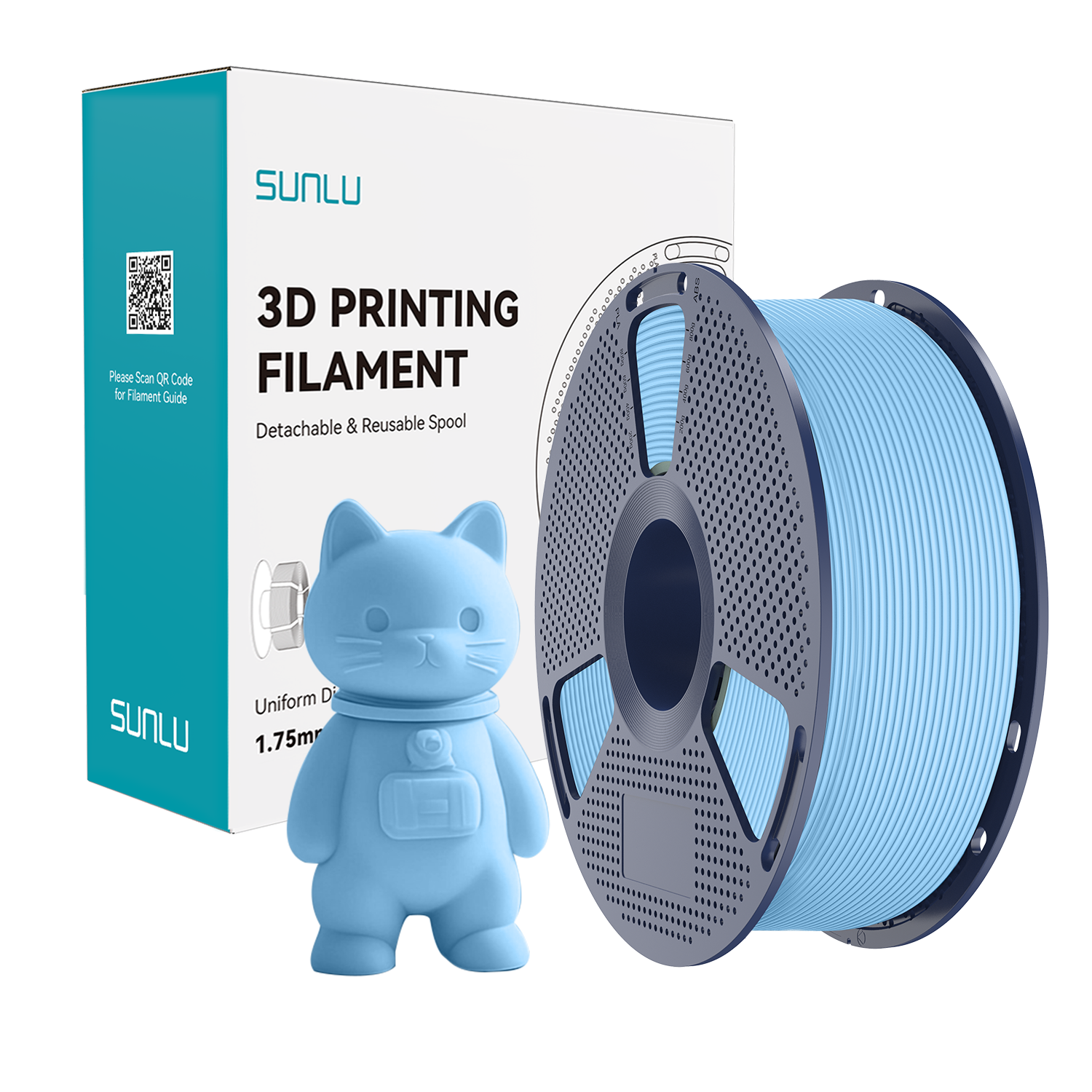 SUNLU Matte PLA Filament Light Blue