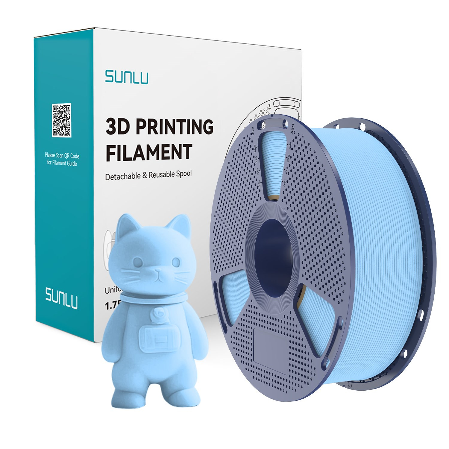 SUNLU Matte PLA Filament Ocean Blue