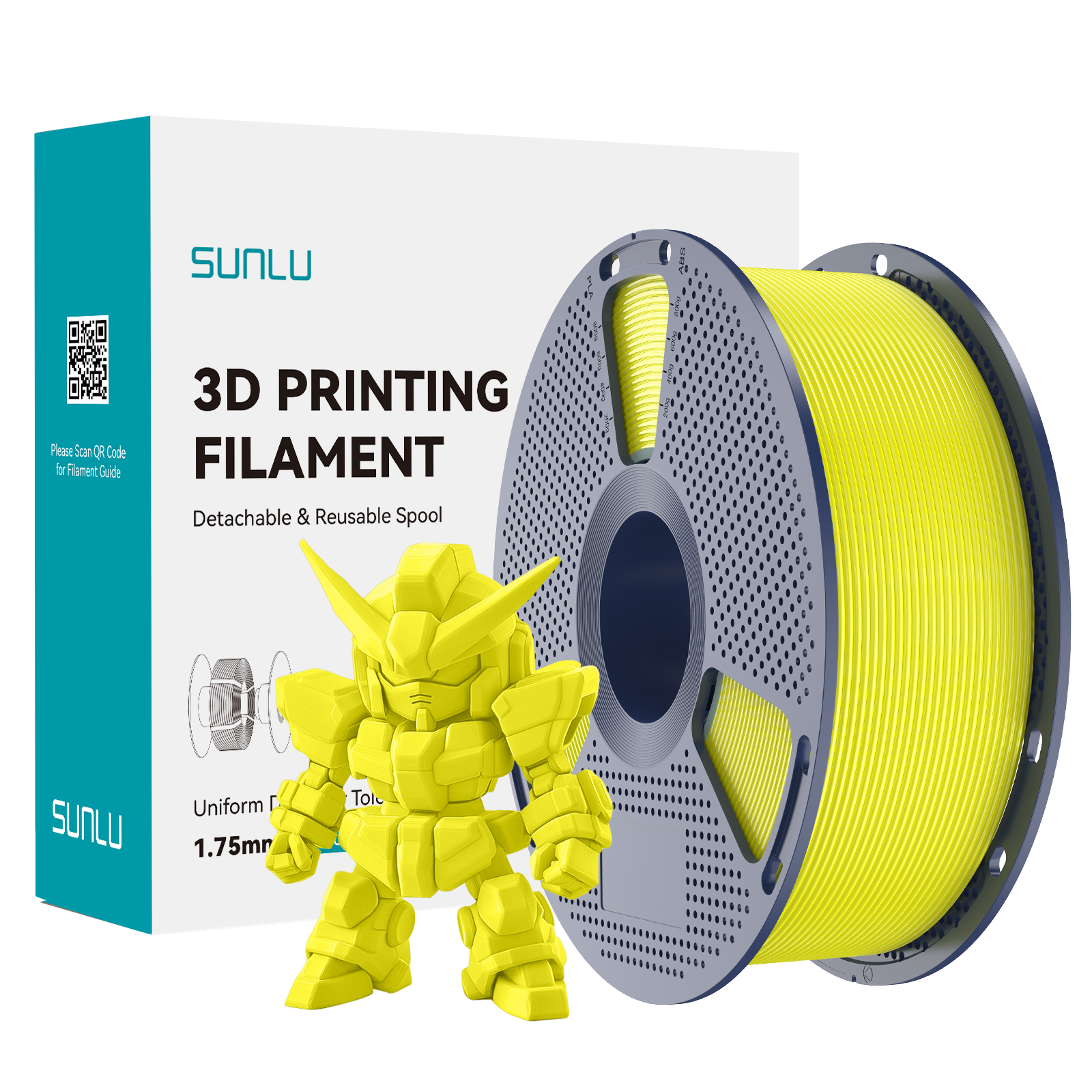 SUNLU PLA+ 2.0 Filament Yellow