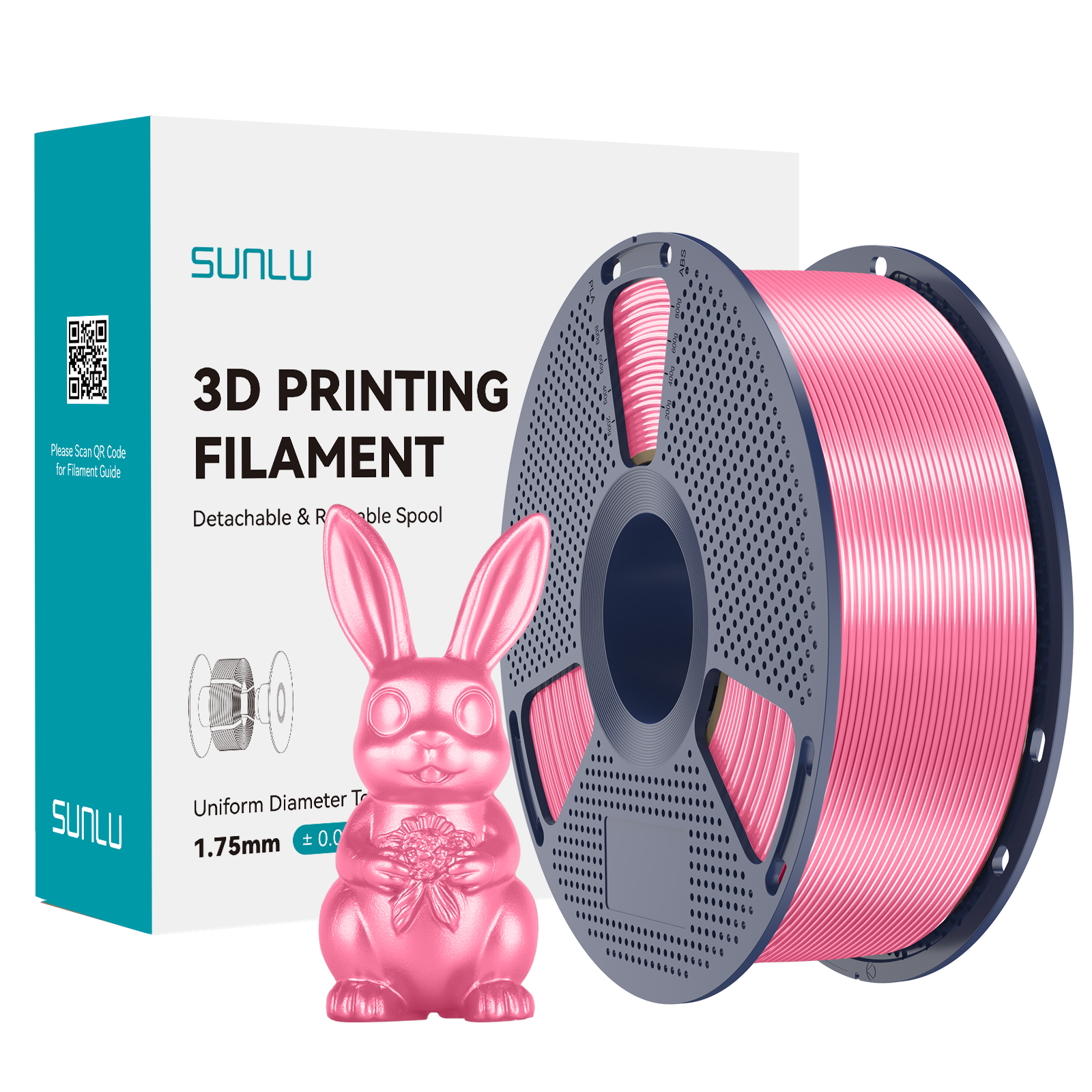 SUNLU Silk PLA+ Filament Pink
