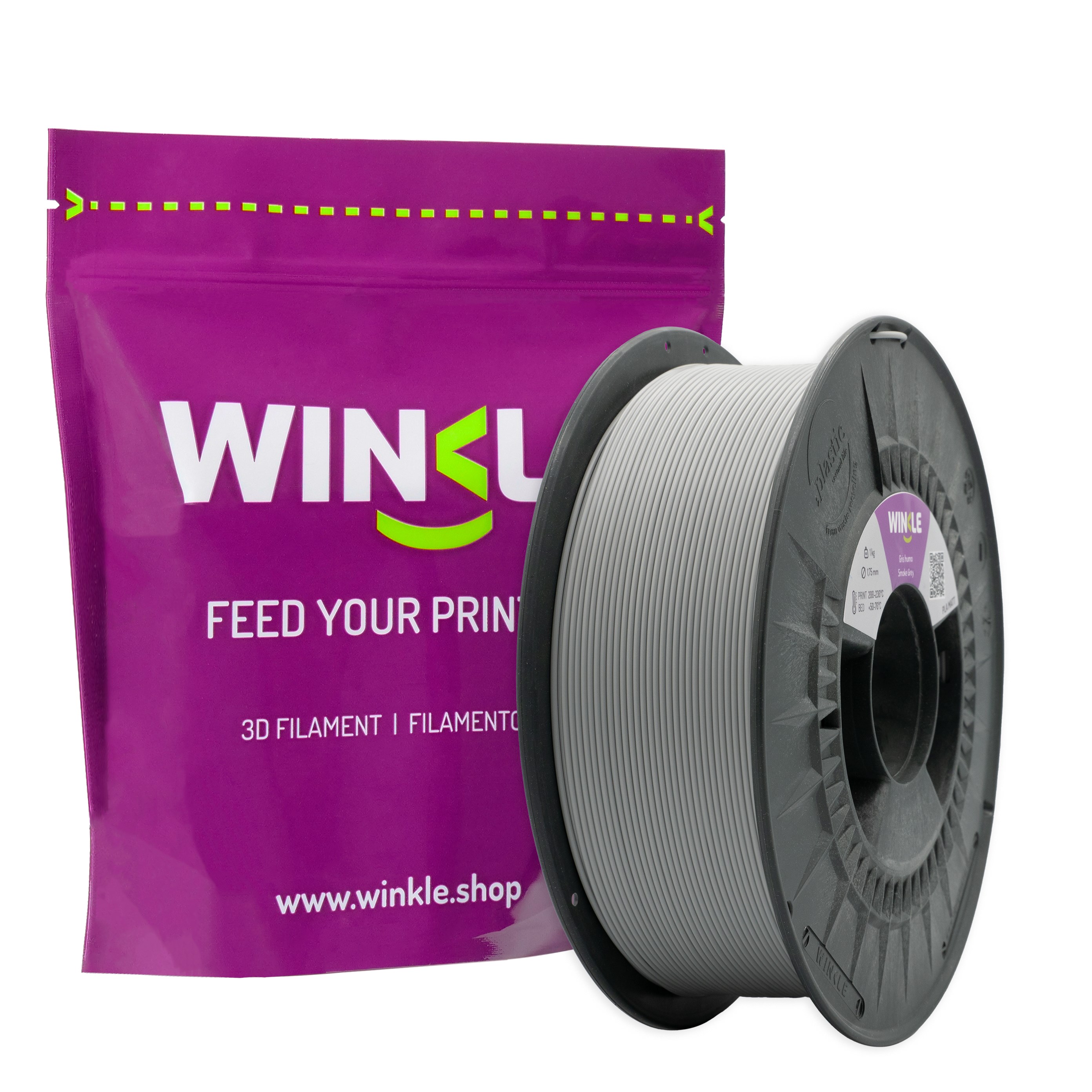 WINKLE Matte PLA Filament Smoke Gray