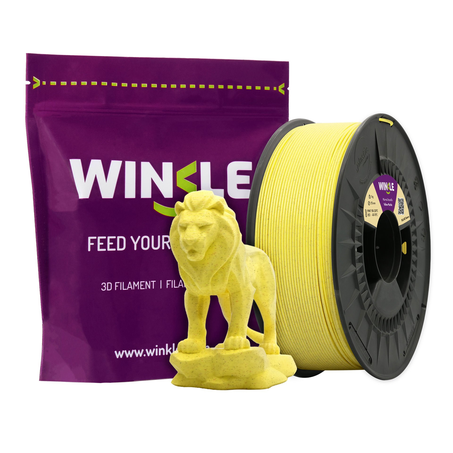 WINKLE PLA HD Texture Yellow Marble