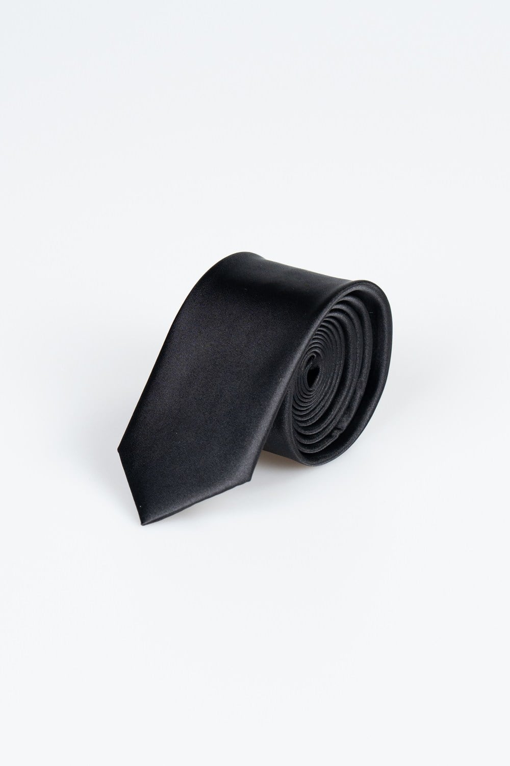 Saten Kravat 5 cm Siyah