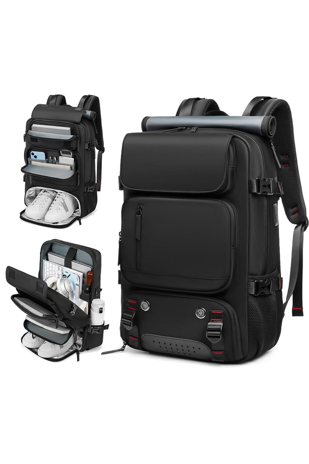 Ayakkabı Bölmeli Su Geçirmez Spor & Seyahat Sırt Çantası – 30L – 16” Laptop Bölmeli