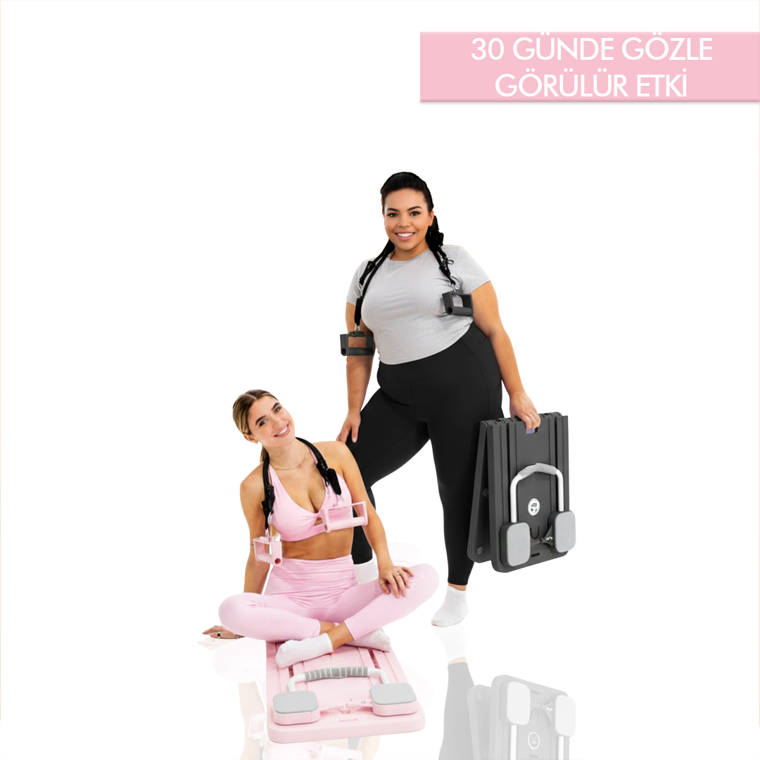Çok Fonksiyonlu Egzersiz Aleti, Pilates Reformer, Direnç Bantlı, Ev Tipi Istasyon , Çorap Hediyeli