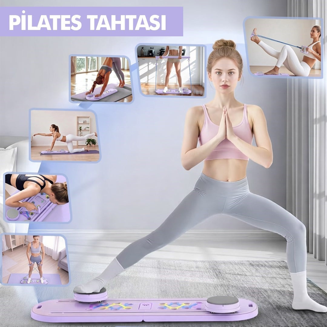 Çok Fonksiyonlu Fitness Tahtası Direnç Bant Ev Core Karın Kol Sırt Güçlendirme Egzersiz Çorap Hediye