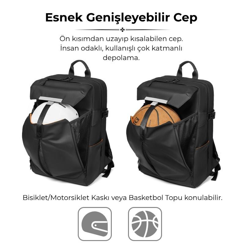 Su Geçirmez Seyahat Sırt Çantası  Yalıtımlı Çanta ve Islak Eşya Çantası Hediye 16