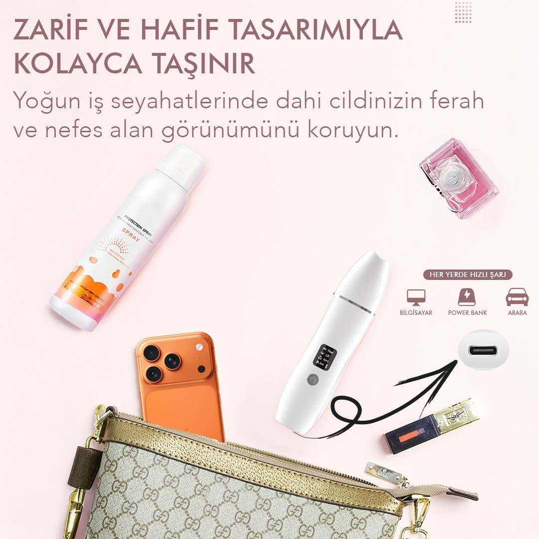 Ultrasonik Yüz Temizleme ve Peeling Cihazı 4 Modlu Derin Bakım Sistemi