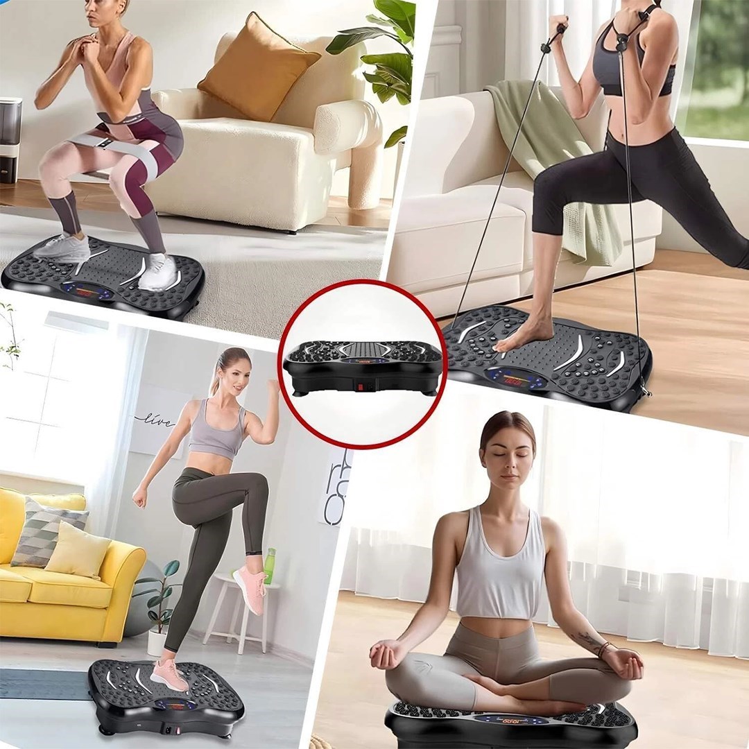 Yüksek Titreşimli Egzersiz Platformu Bluetooth Masaj Aleti Ev Fitness Cihazı Direnç Lastiği Hediye