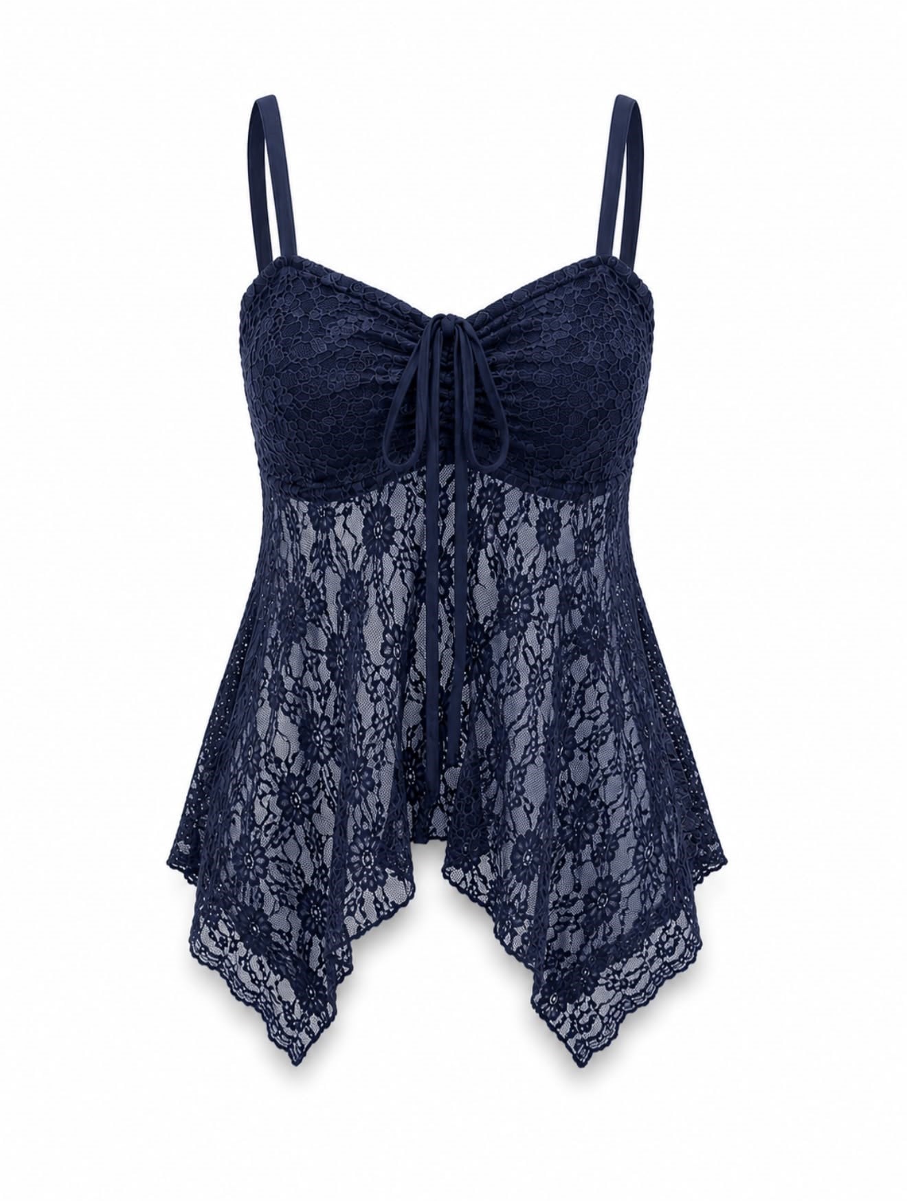 Dantel Bluz Lacivert