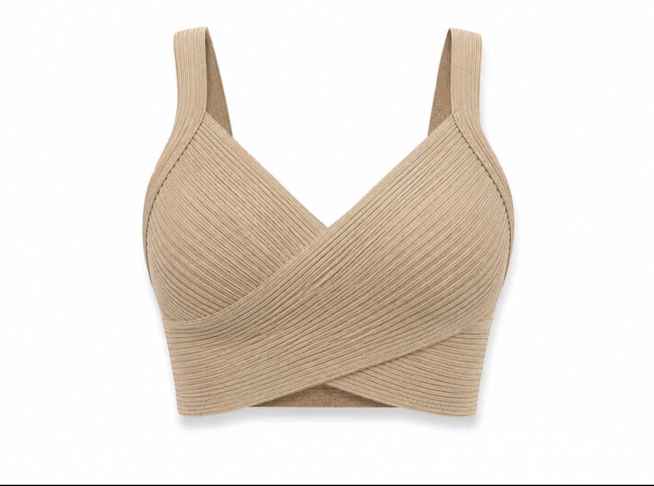 Triko Crop Bej