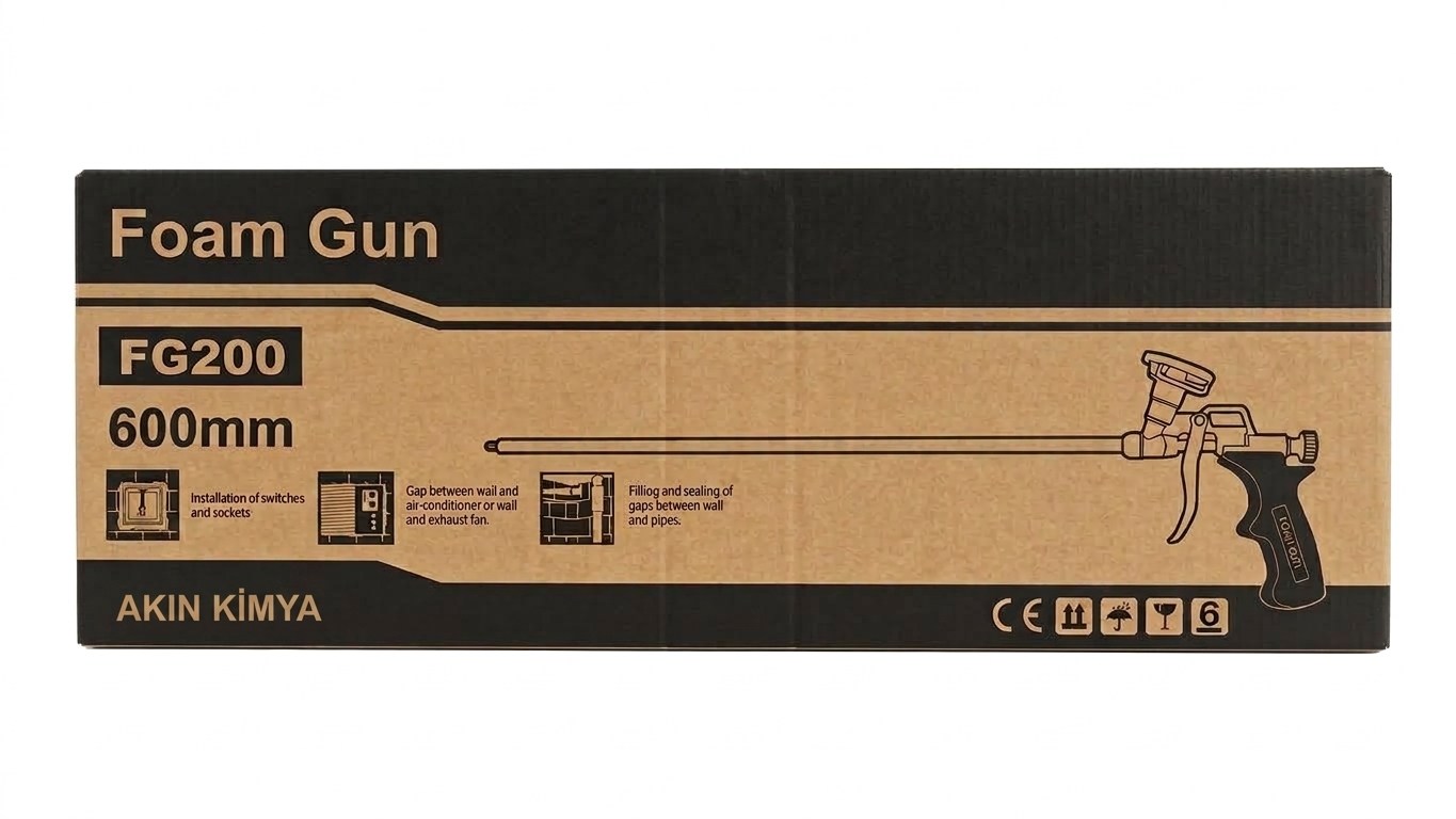 10 Adet Somafix Poliüretan Köpük Tabancası Teflon Uzun Borulu 60 cm FG200