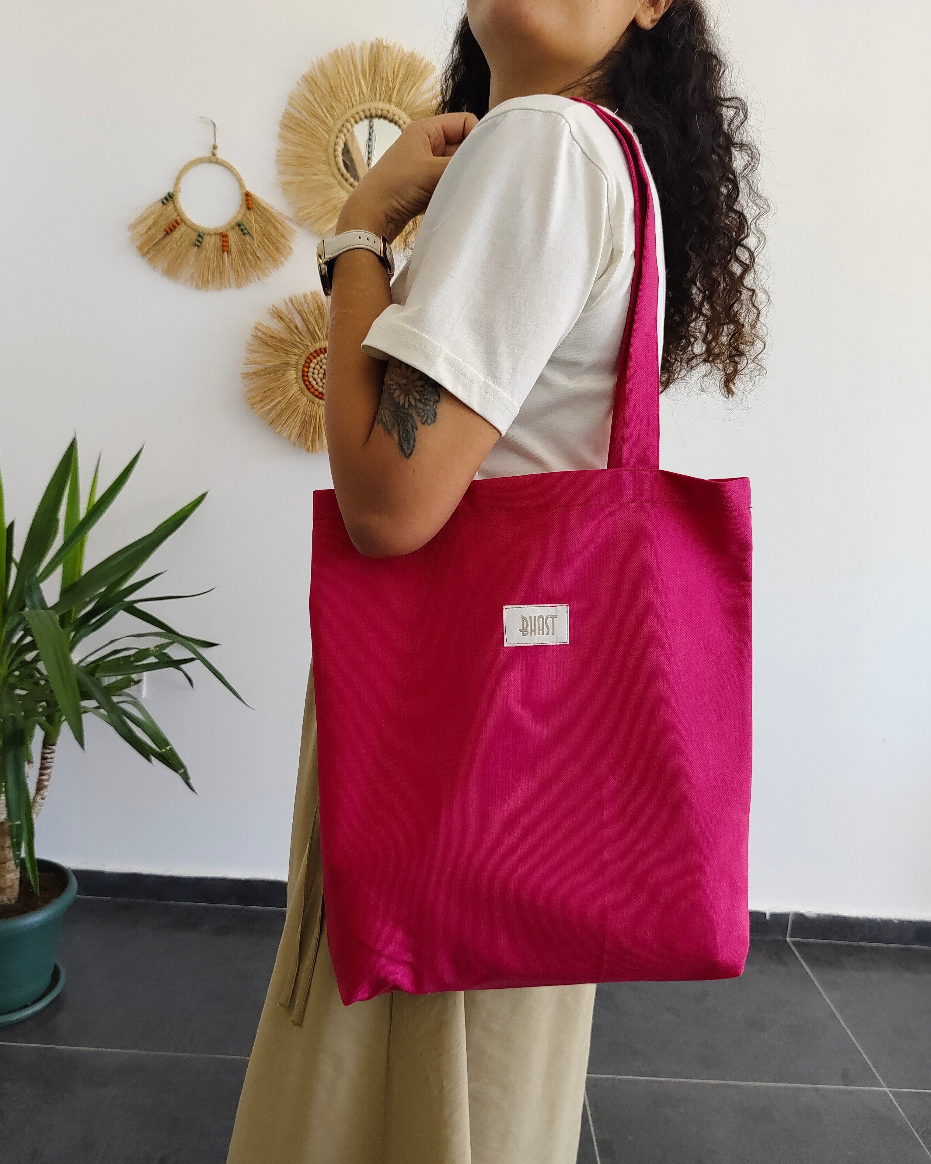 DUCK KETEN PEMBE ÇANTA