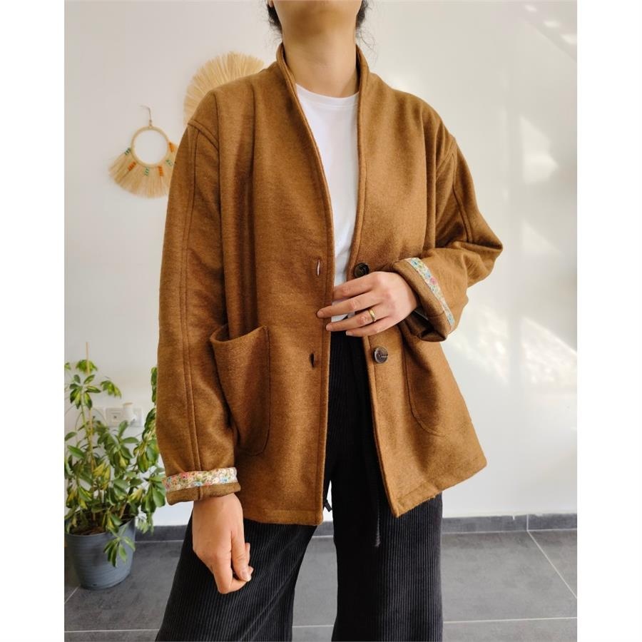 Hakiki Yün Camel Ceket 