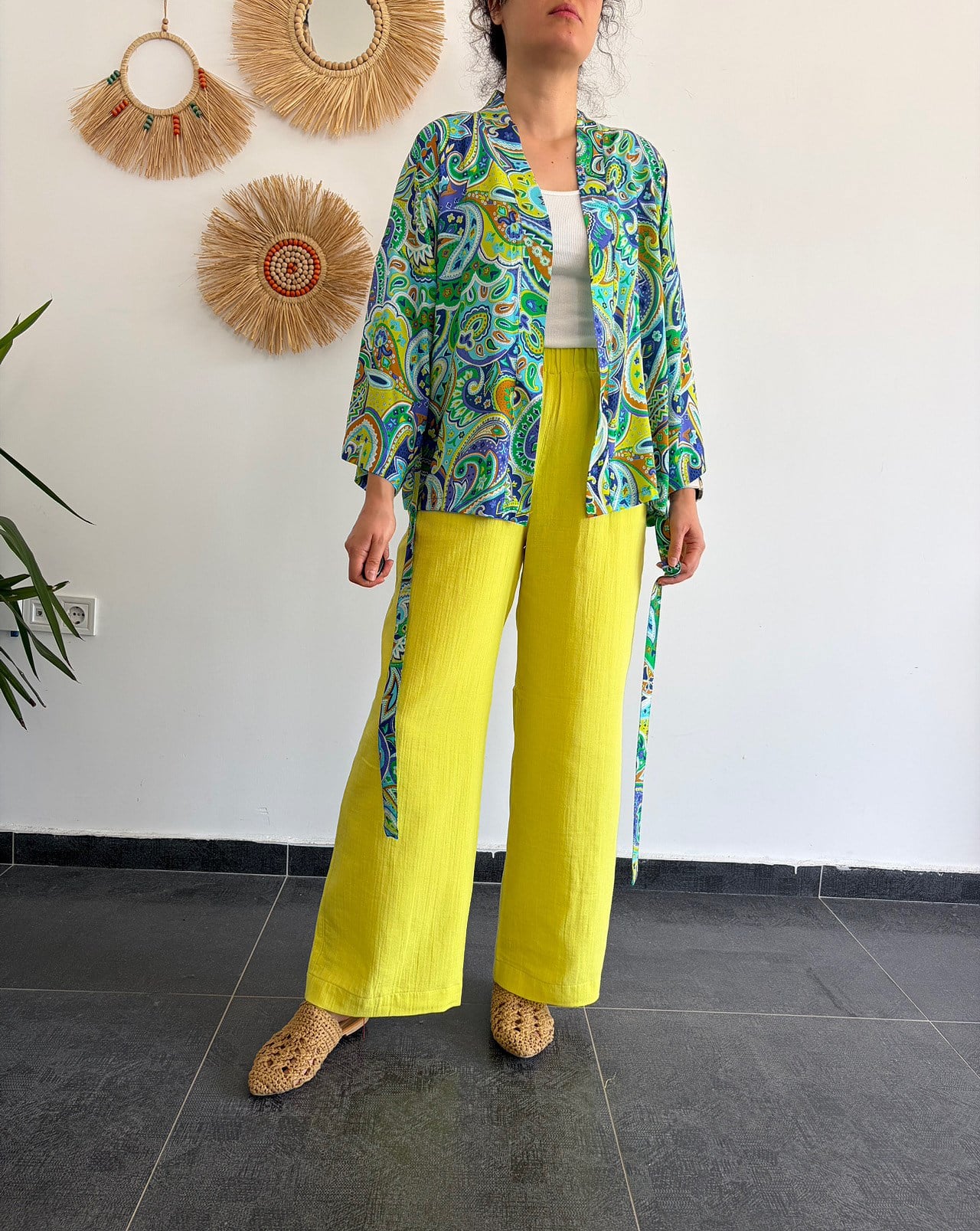 Paiisley İpek Vual Kimono 