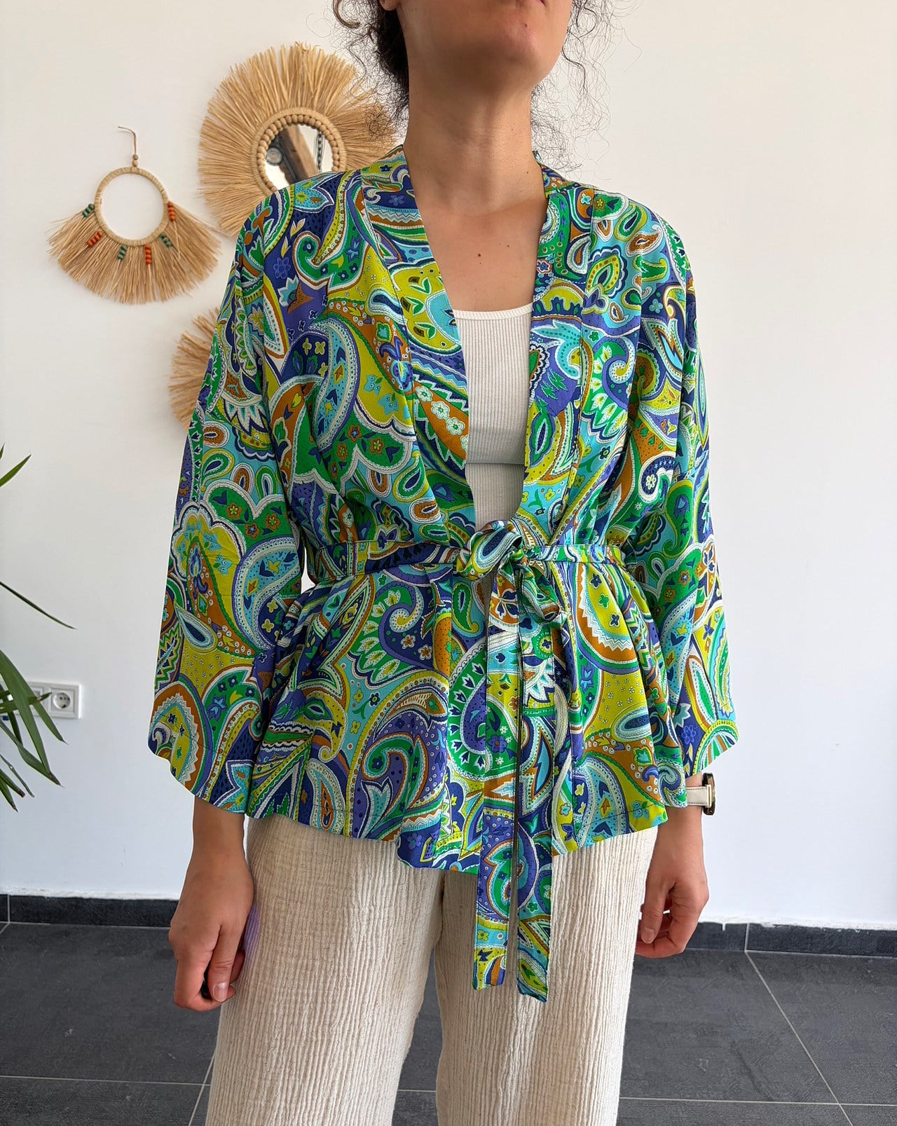 Paiisley İpek Vual Kimono 
