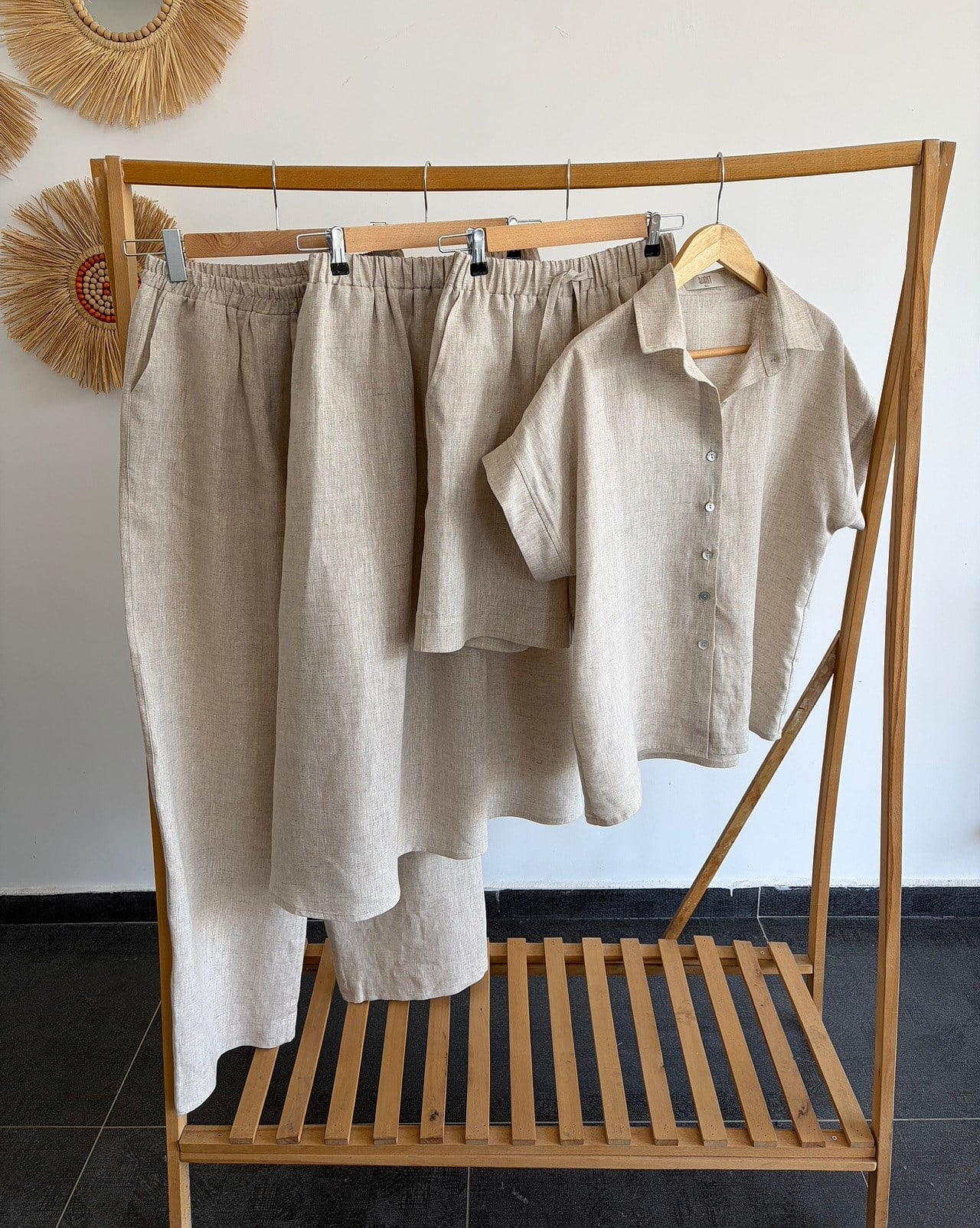 URBAN NATURE %100 KETEN NATURAL PANTOLON