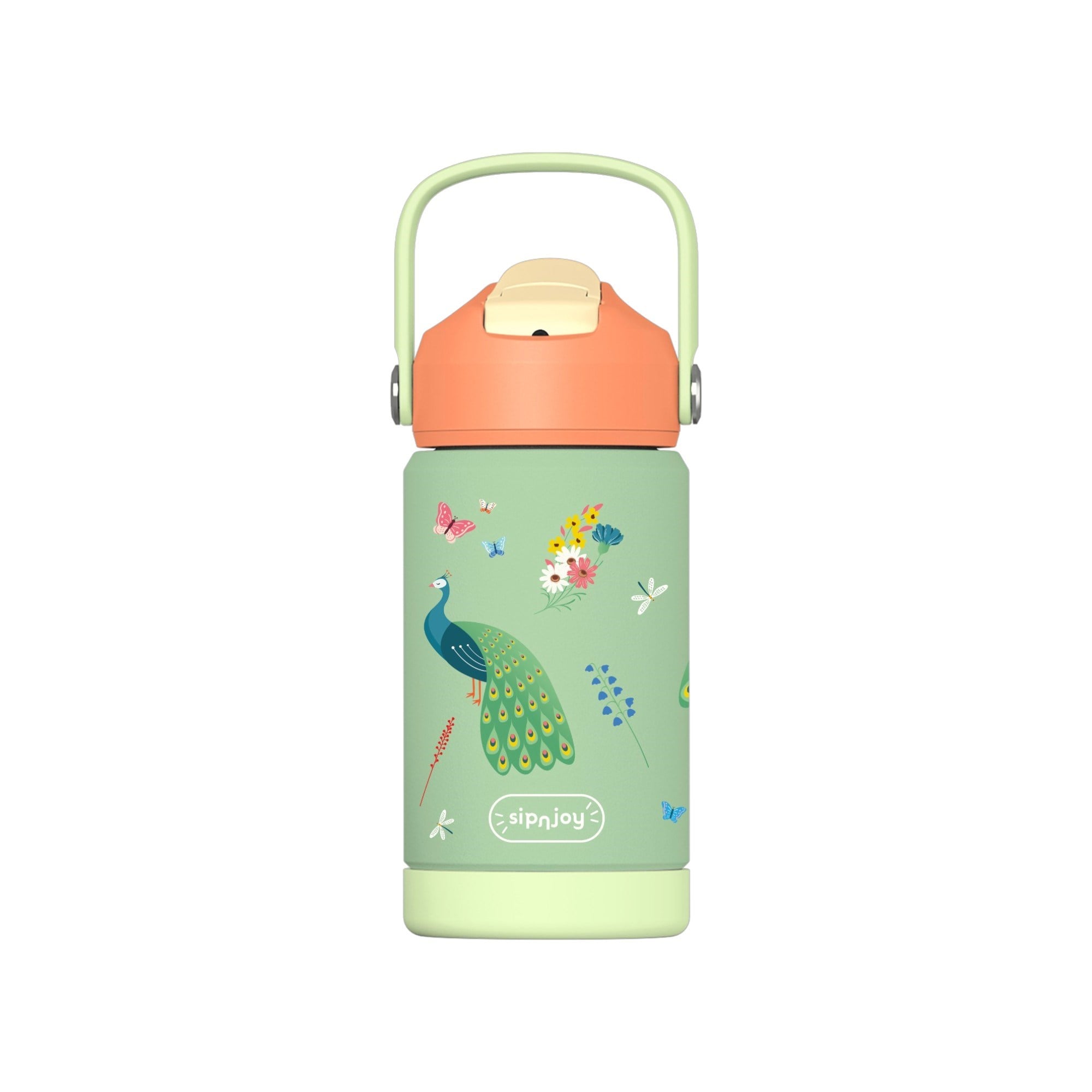 SipnJoy - FlipSip Çocuk Su Termosu | 360 ml - Peacock Queen