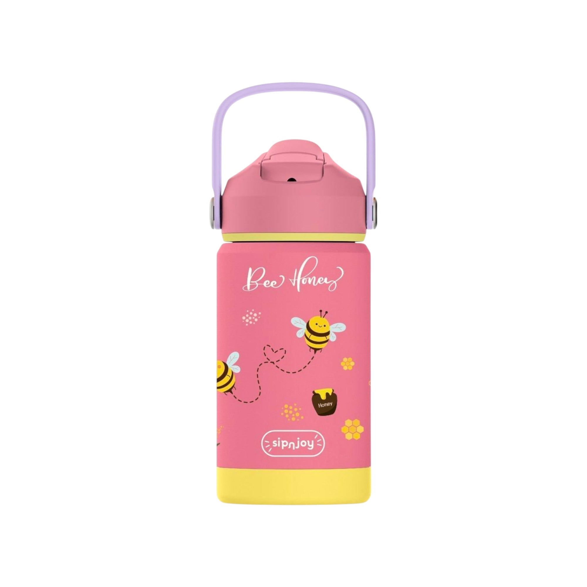 SipnJoy - FlipSip Çocuk Su Termosu | 360 ml - Bee Honey