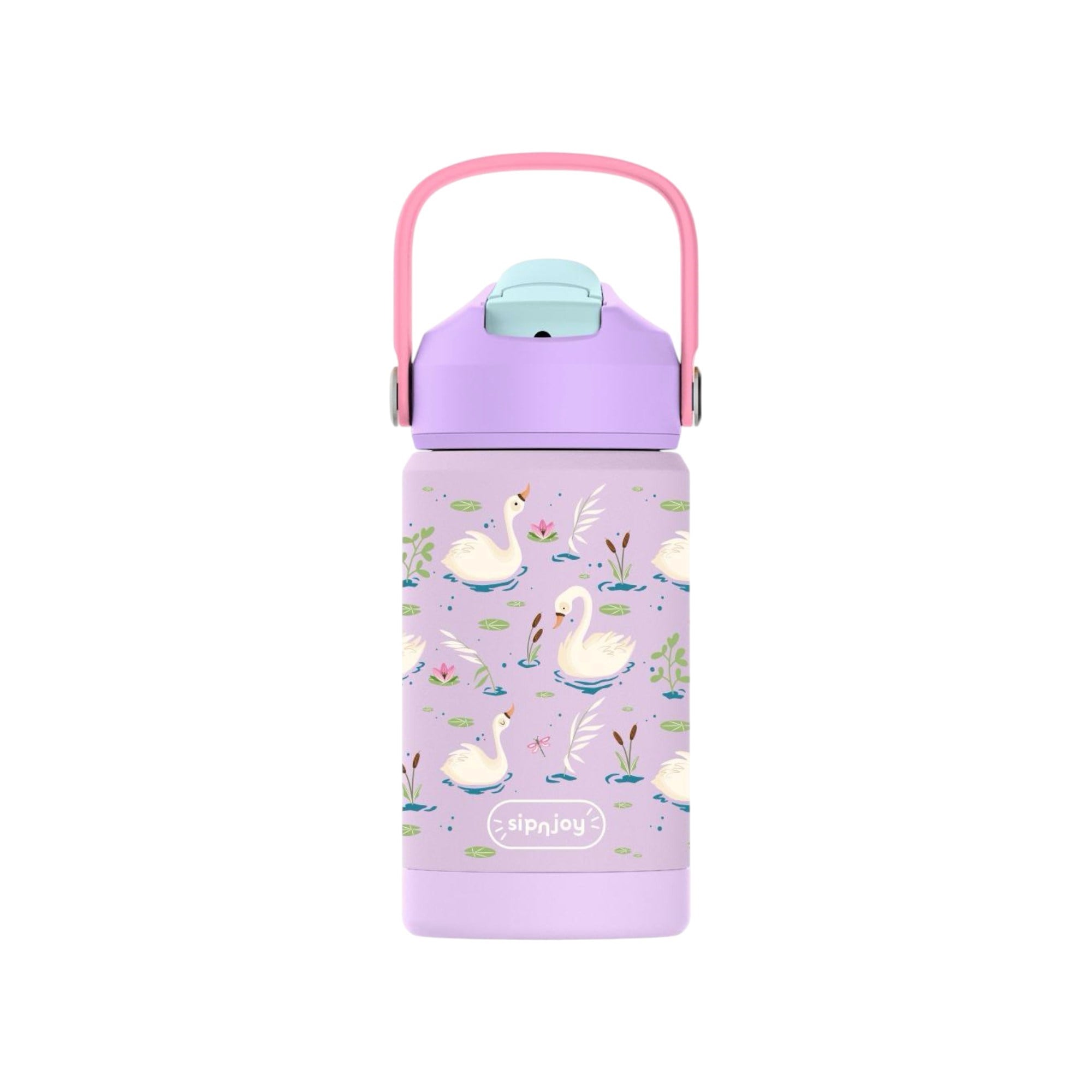 SipnJoy - FlipSip Çocuk Su Termosu | 360 ml - Swan Harmony