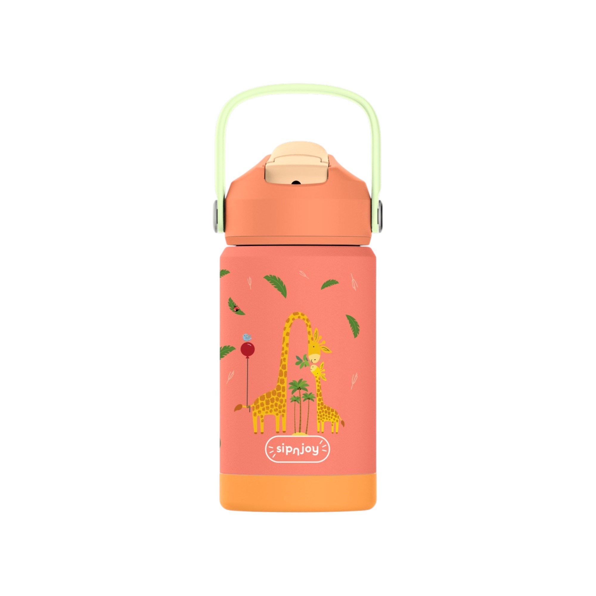 SipnJoy - FlipSip Çocuk Su Termosu | 360 ml - Giggle Giraffe