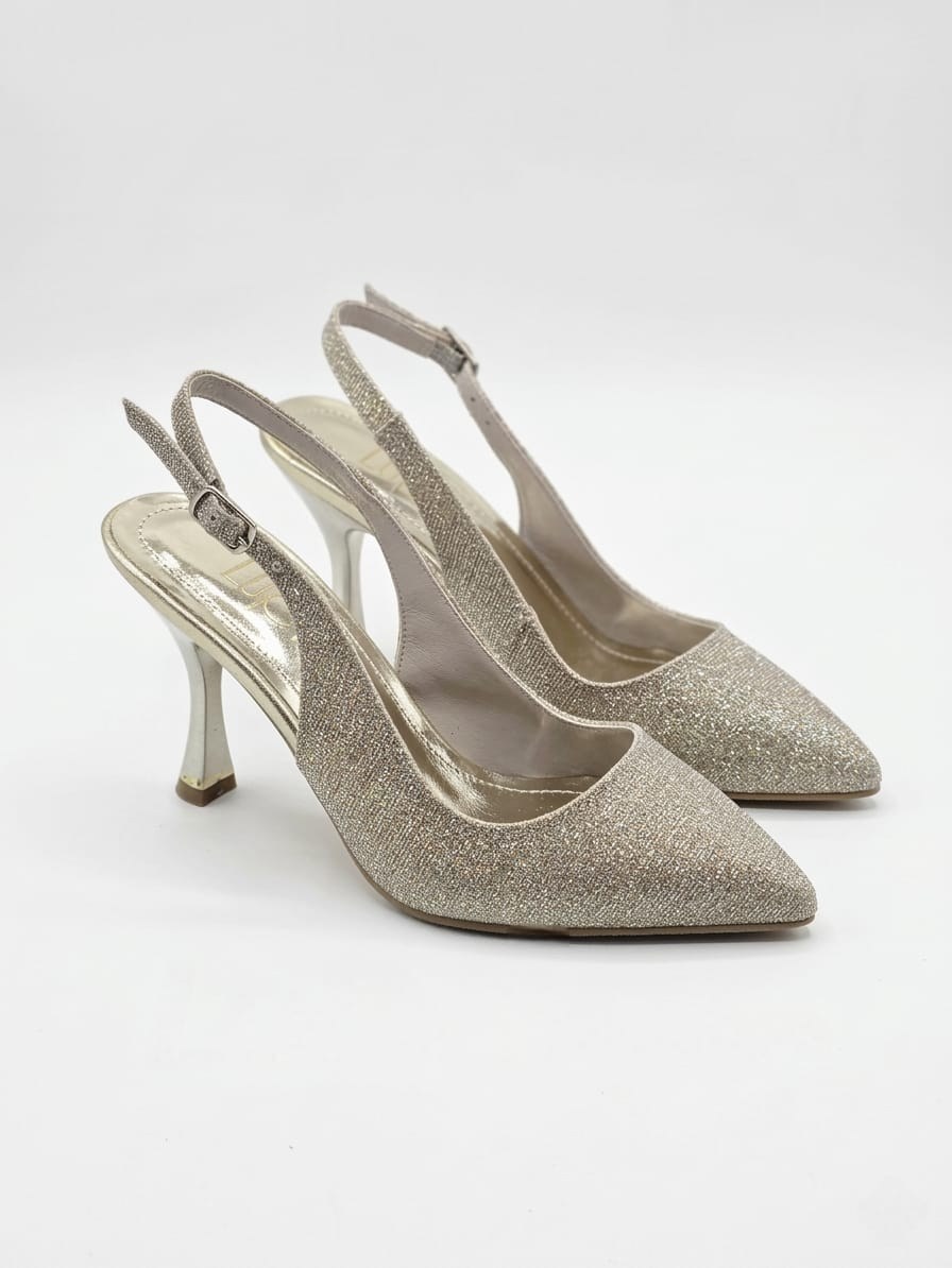 luvestashoes açık topuklu simli kadeh topuk stiletto altın