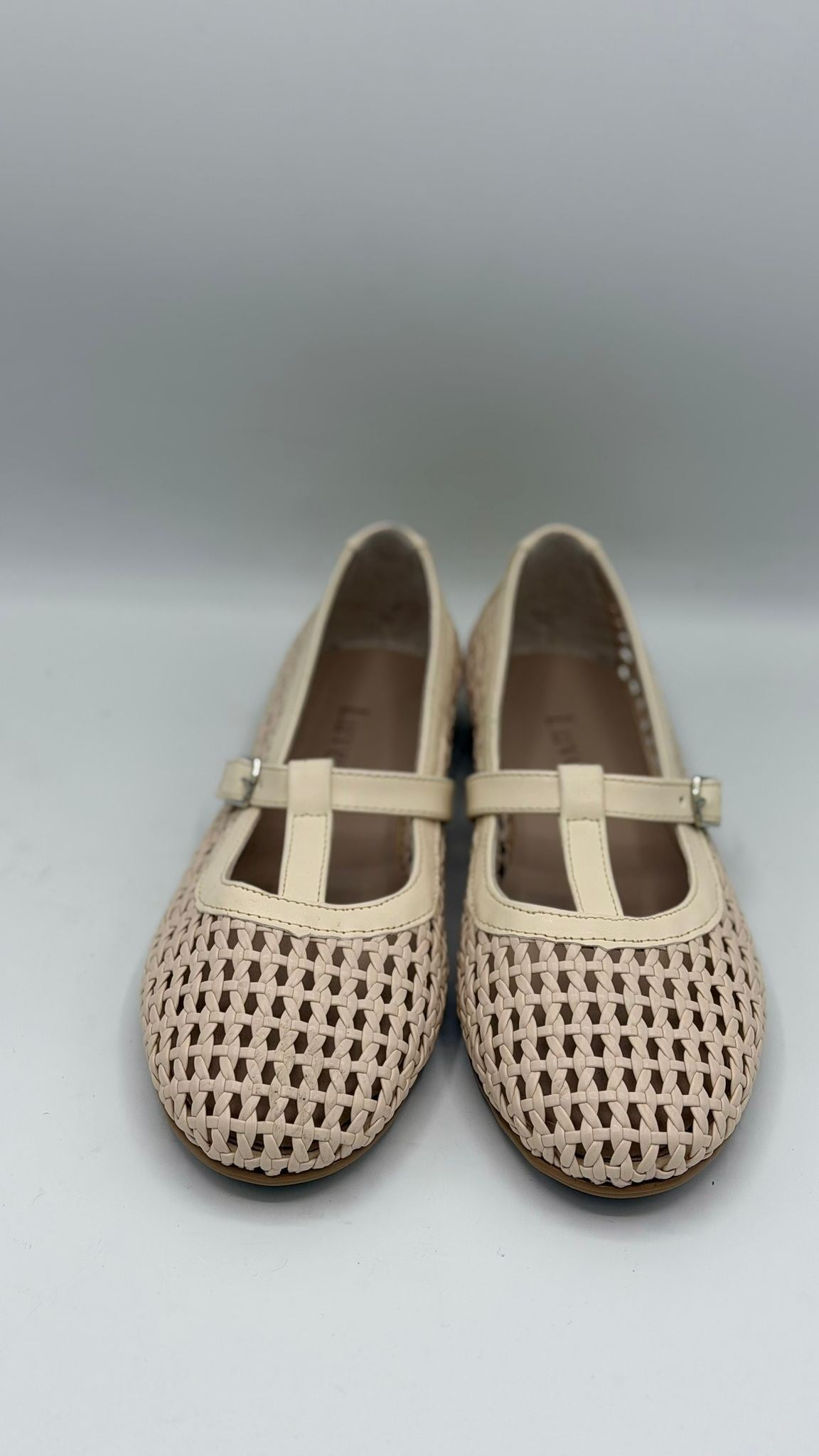 LUVESTASHOES HASIR ÖRGÜ DESENLİ BEJ BABET