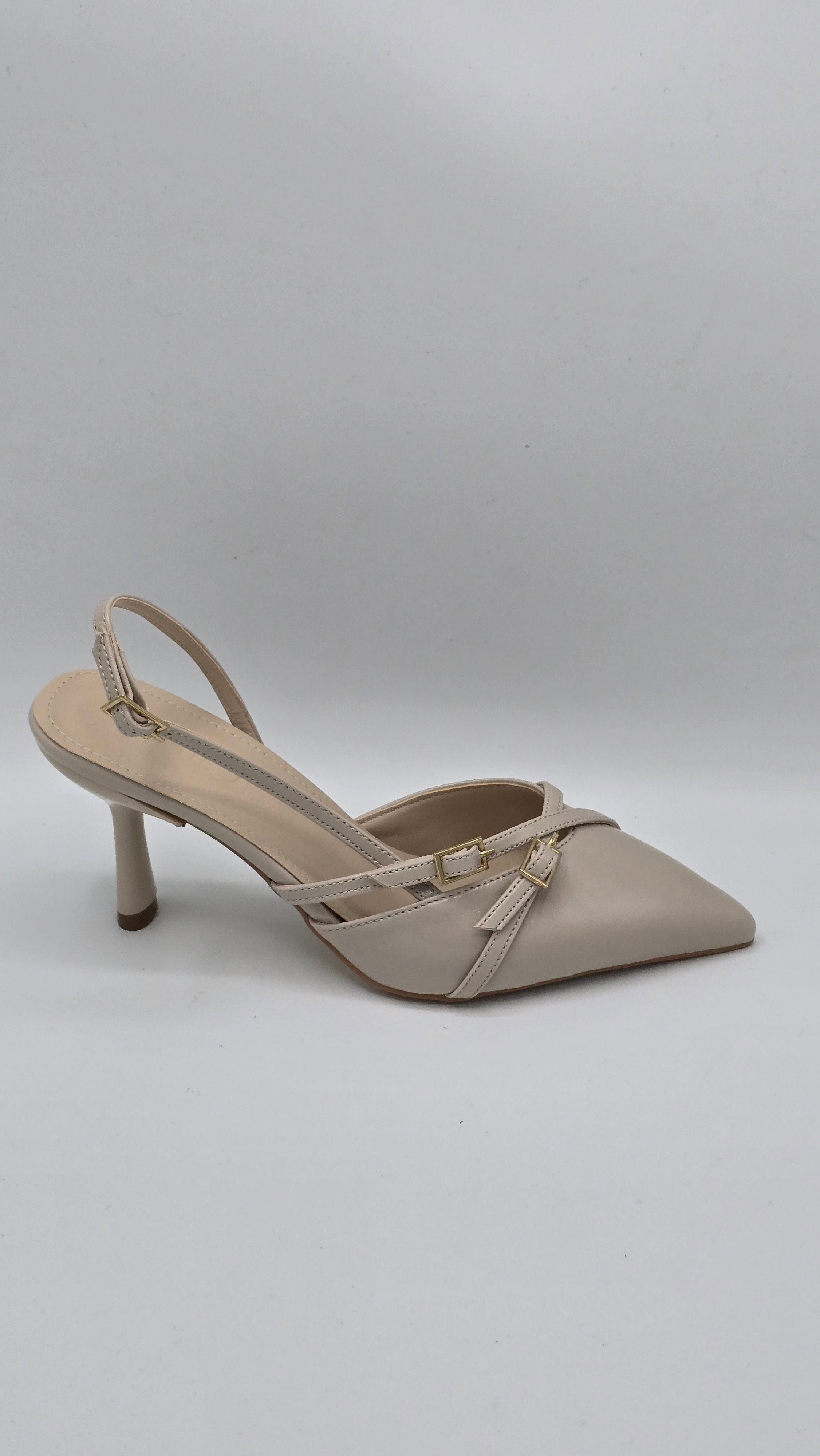 Luvestashoes Taş Beji Çapraz Kemerli Ortopedik Stiletto