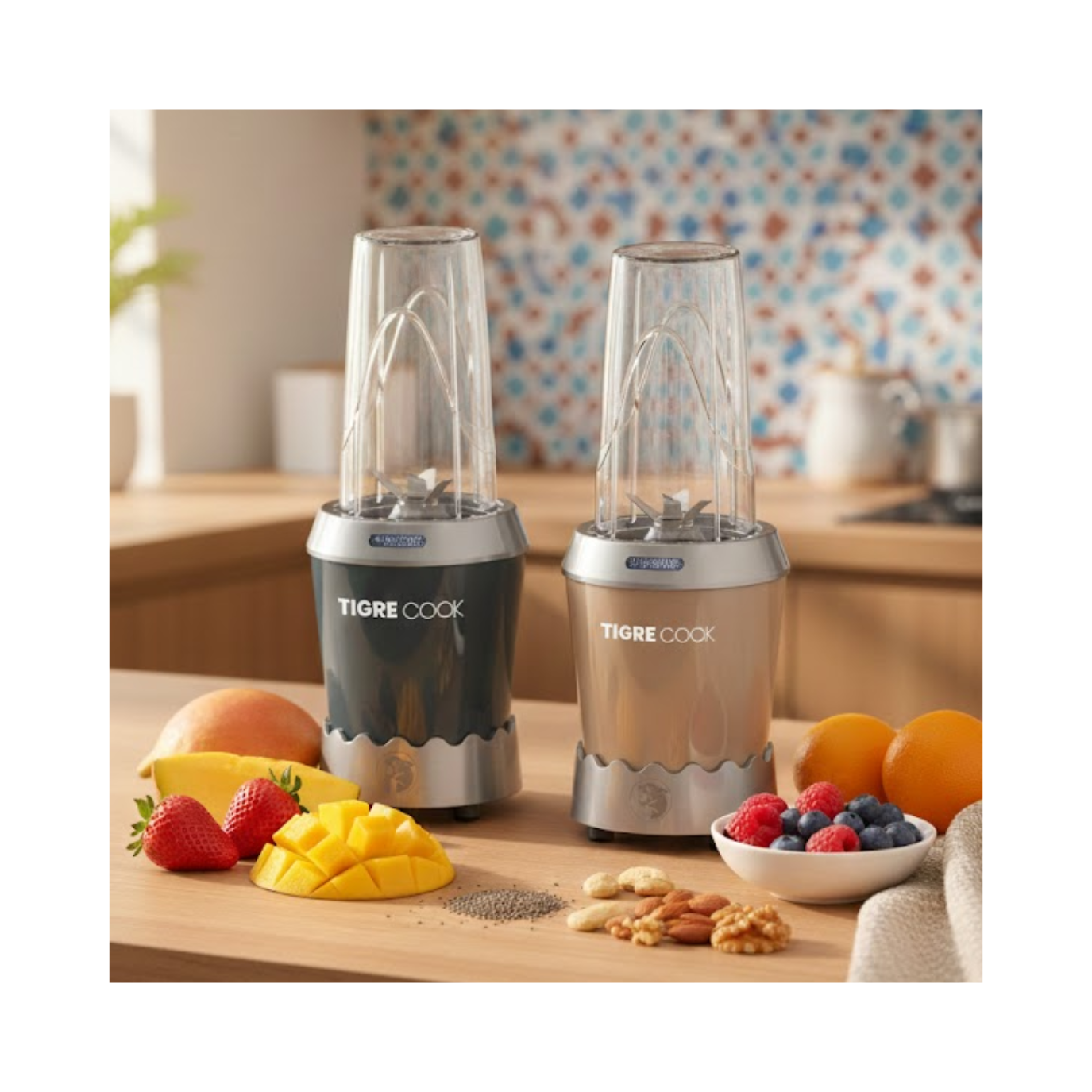NUTRISHAKE 3 in 1 Paslanmaz Çelik Bıçaklı Kişisel Smoothie Blender ve Kahve Baharat Öğütücü 1000W GOLD