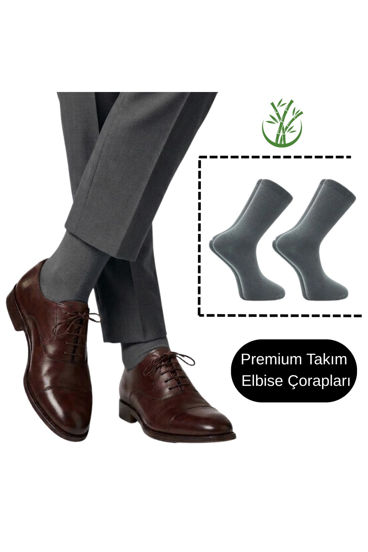 Premium Takım Elbise Erkek Bambu Çorabı - 39-42