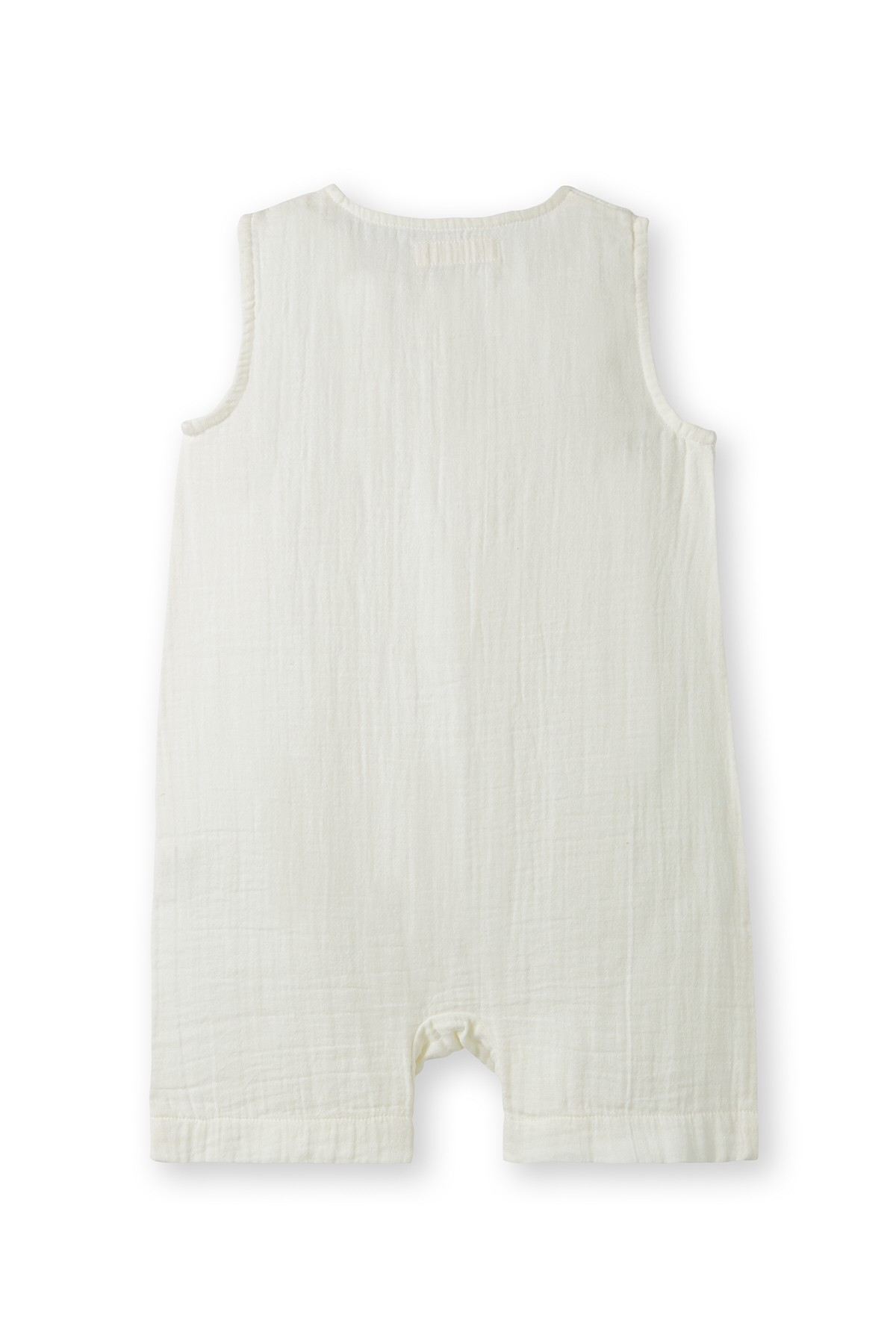 Ekru Müslin Kolsuz Romper