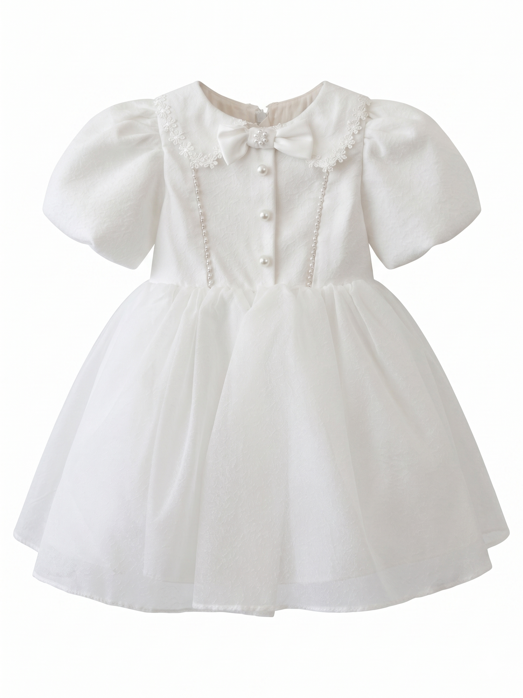 Ivory Petal Bow Elbise
