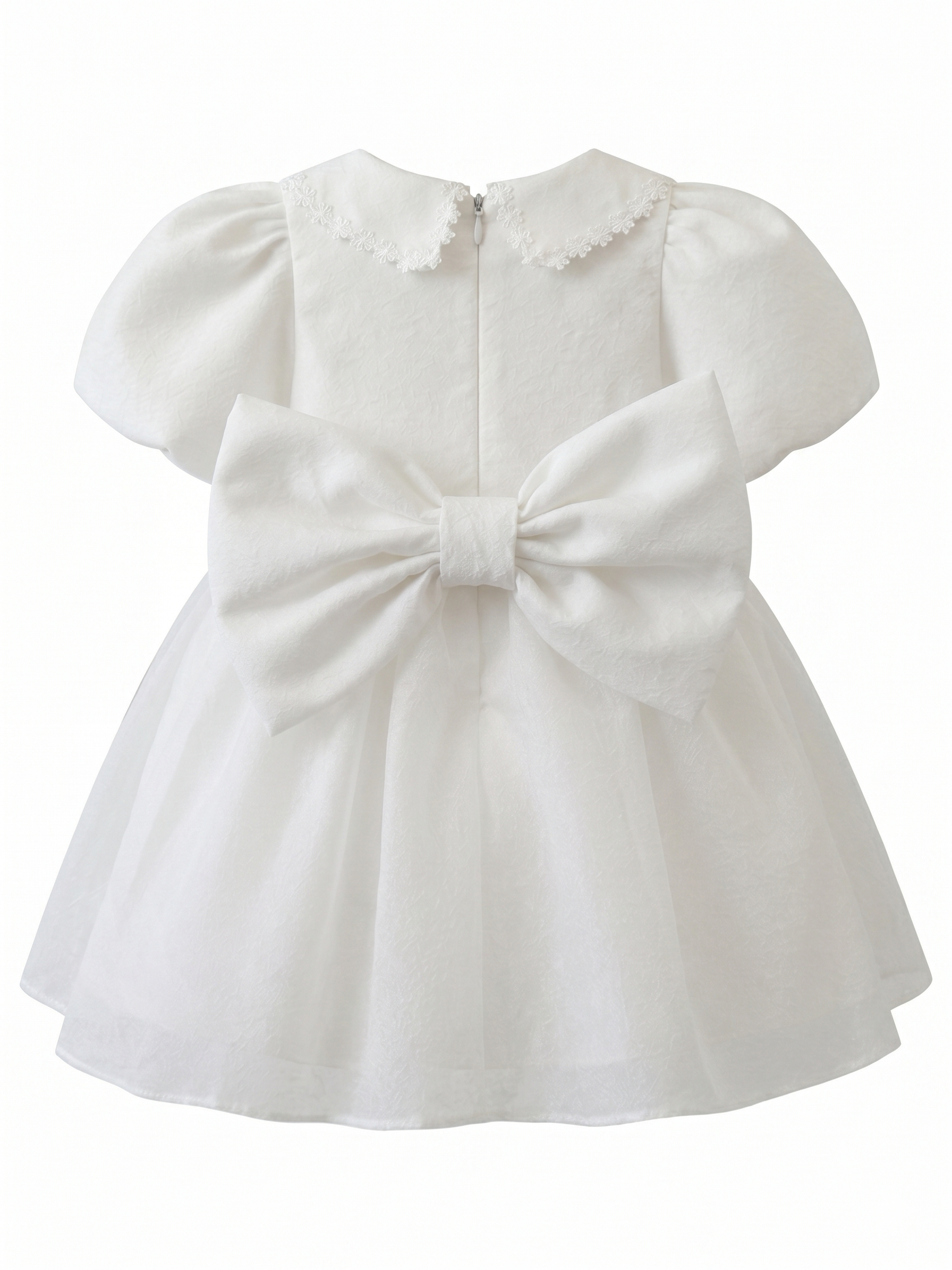 Ivory Petal Bow Elbise