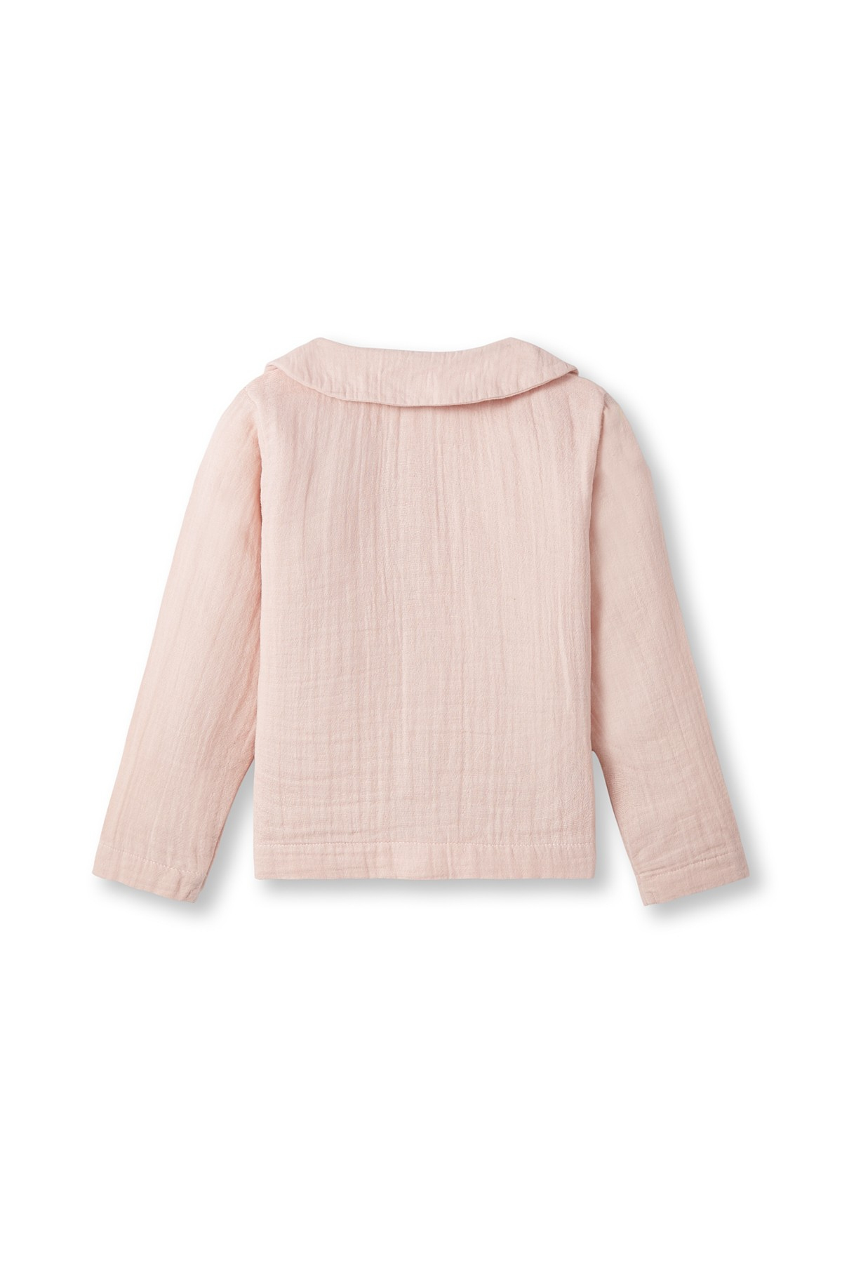 Pembe Müslin Bebe Yaka Gömlek