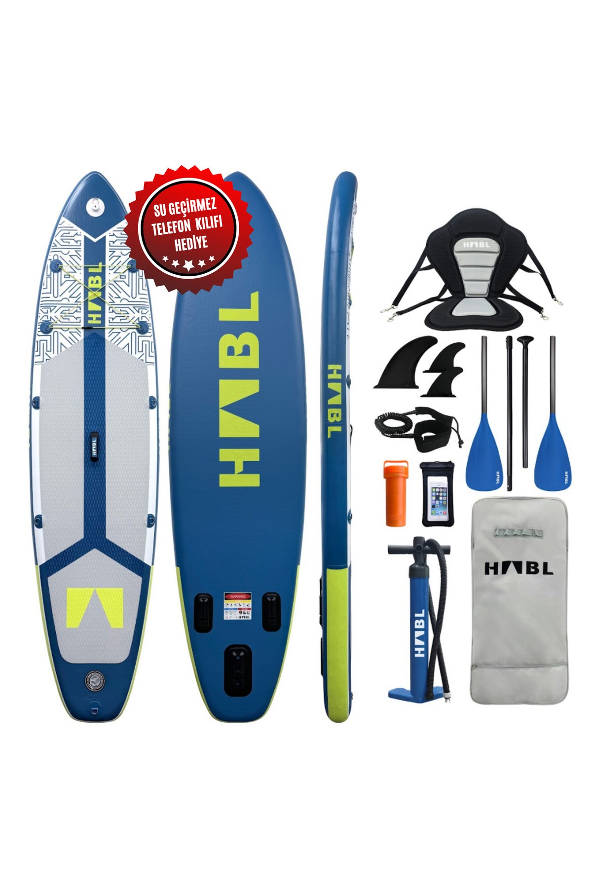 Habl Şişme Deniz Sup Board – Paddle Board - 320 x 81 x 15 Mavi