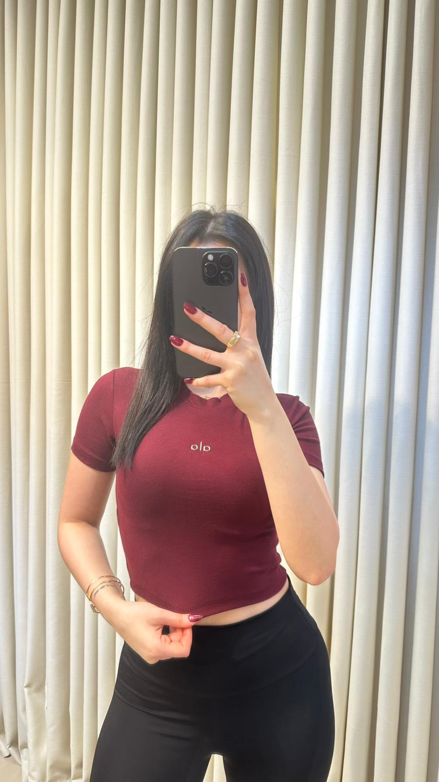 Bordo Marka Muadili Croptop