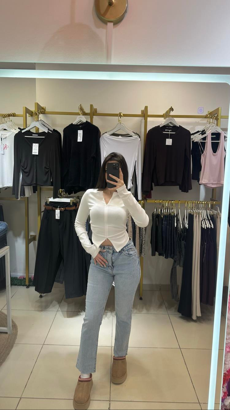 Buz Renk Zara Boyfit Jean