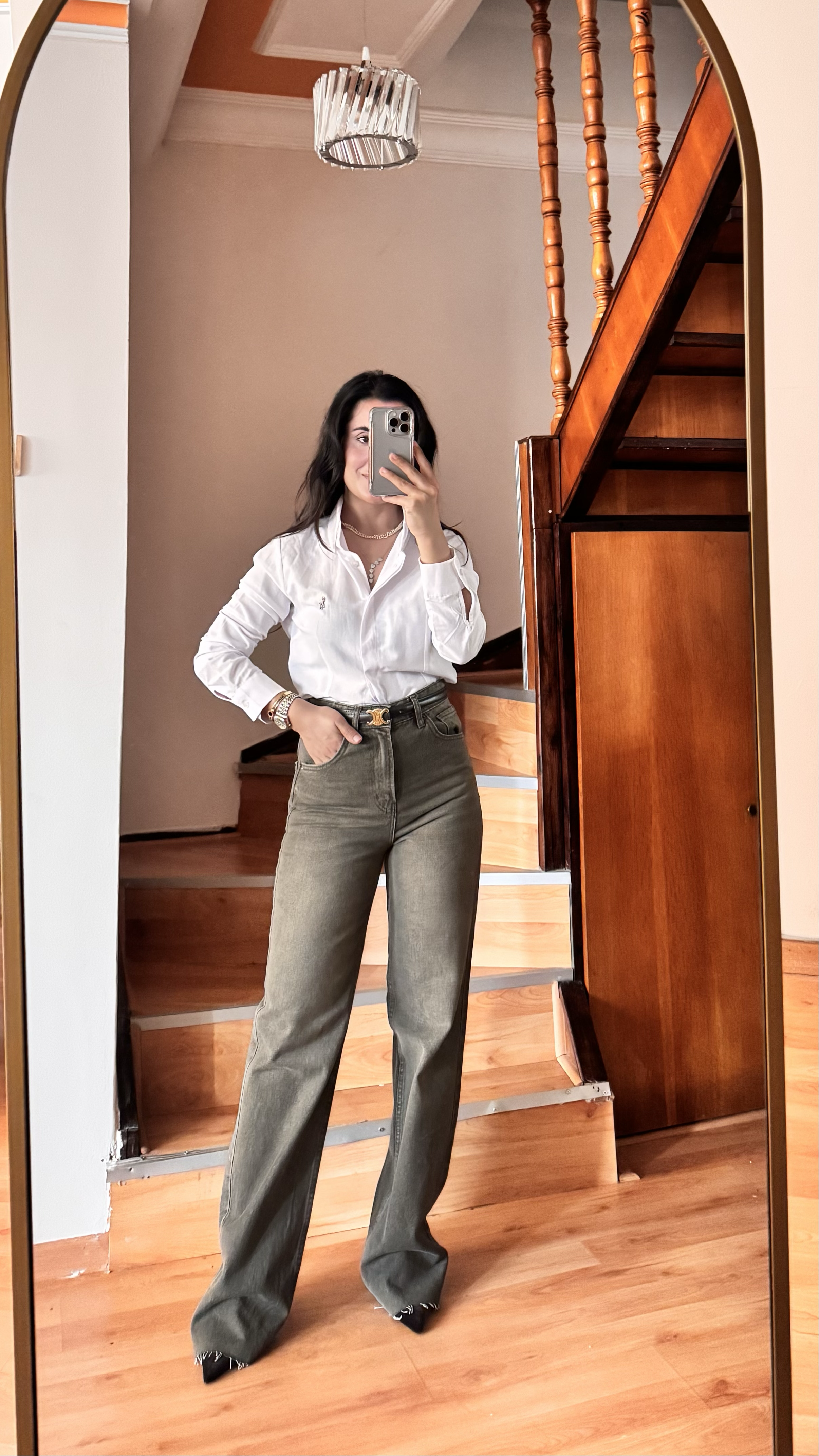Haki Yeşili Jean 