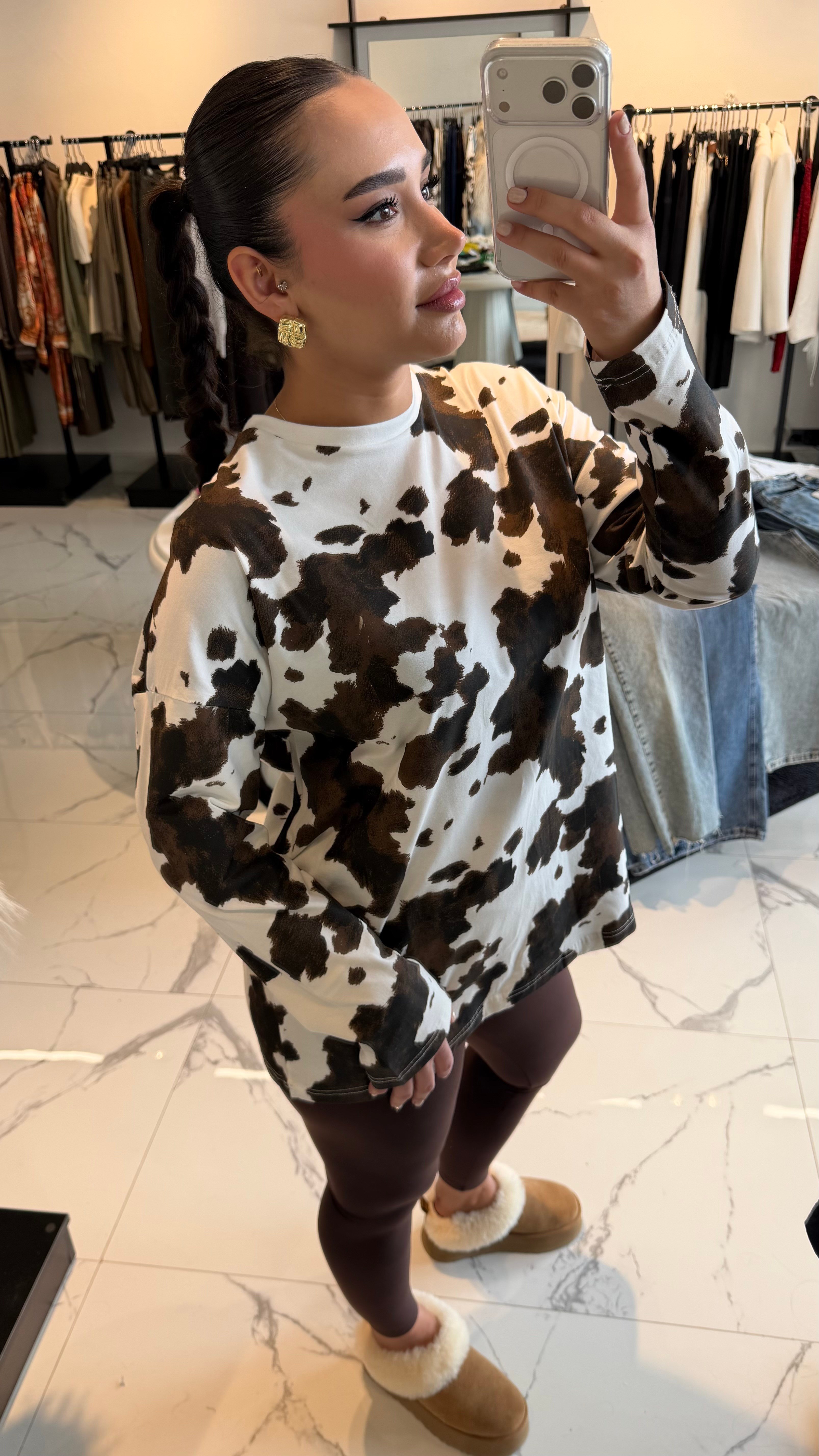 Baskılı Oversize Tişört