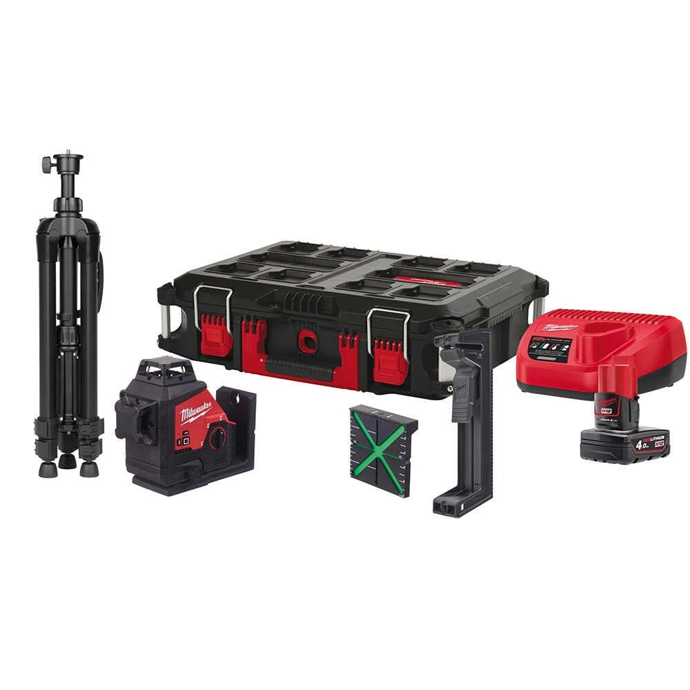 M12 3PLSKIT-401P 3X360 DÜZLEM YEŞİL ÇİZGİ LAZER