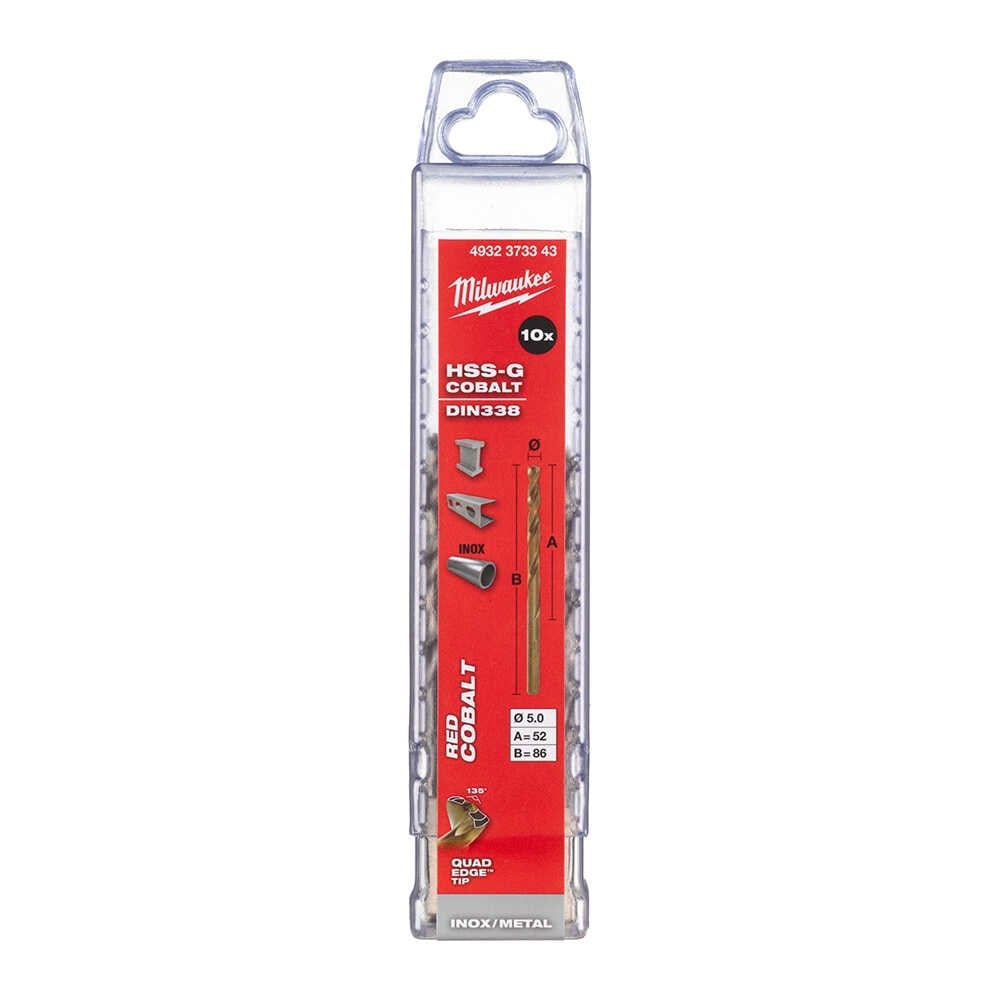 METAL MATKAP UCU HSS-G CO(ALT SERİ)5,0X 86mm 10LU