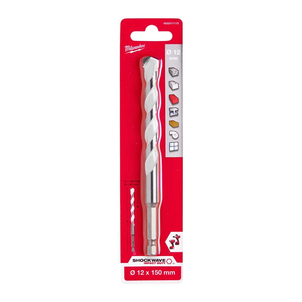 MULTİ BETON MATKAP UCU HEX GİRİŞLİ 12x90mm