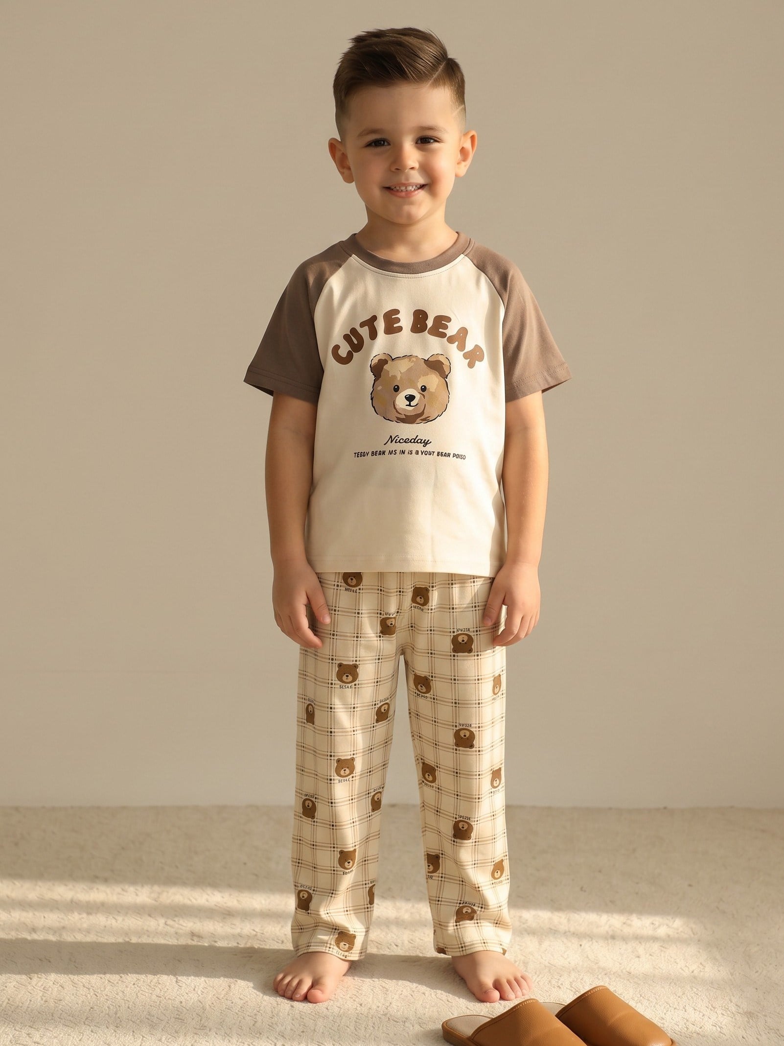 Erkek Çocuk Ayıcıklı Pijama Takımı  