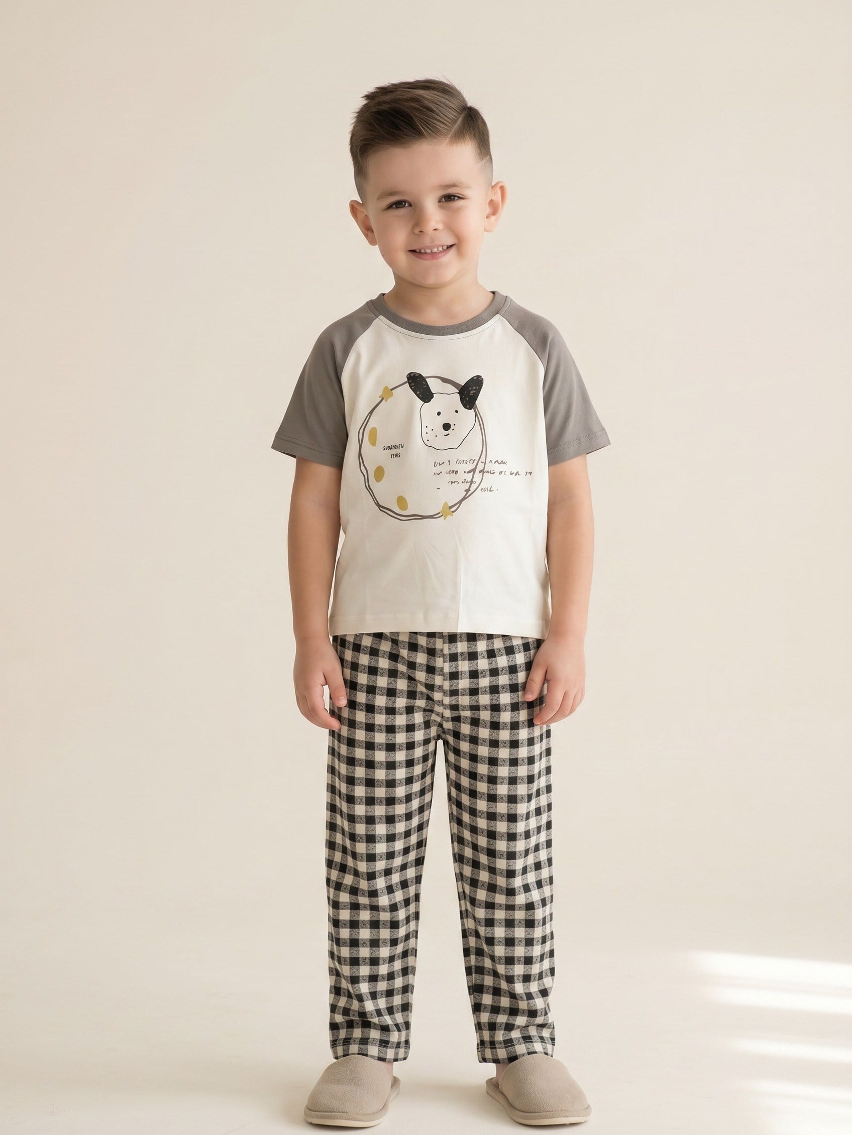 Erkek Çocuk Köpekli Pijama Takımı  