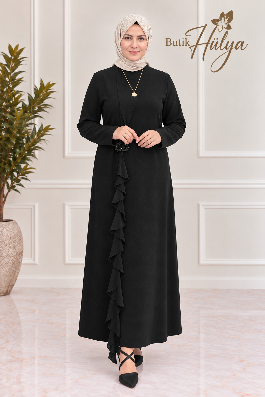 Dule Şık Abiye Siyah 36106