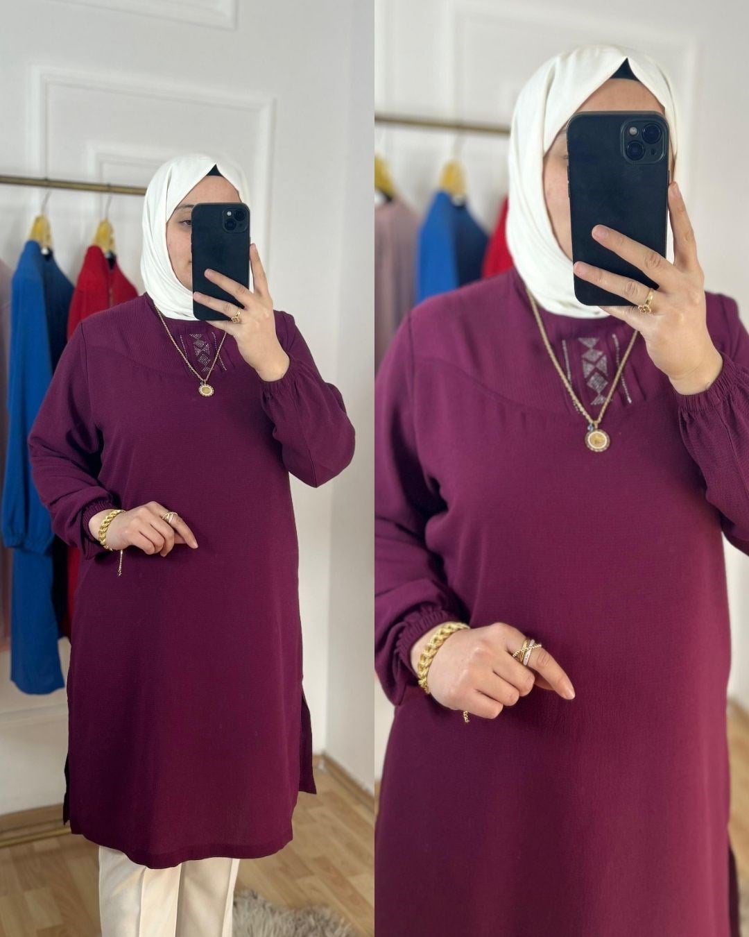Nihal tunik mor 32113